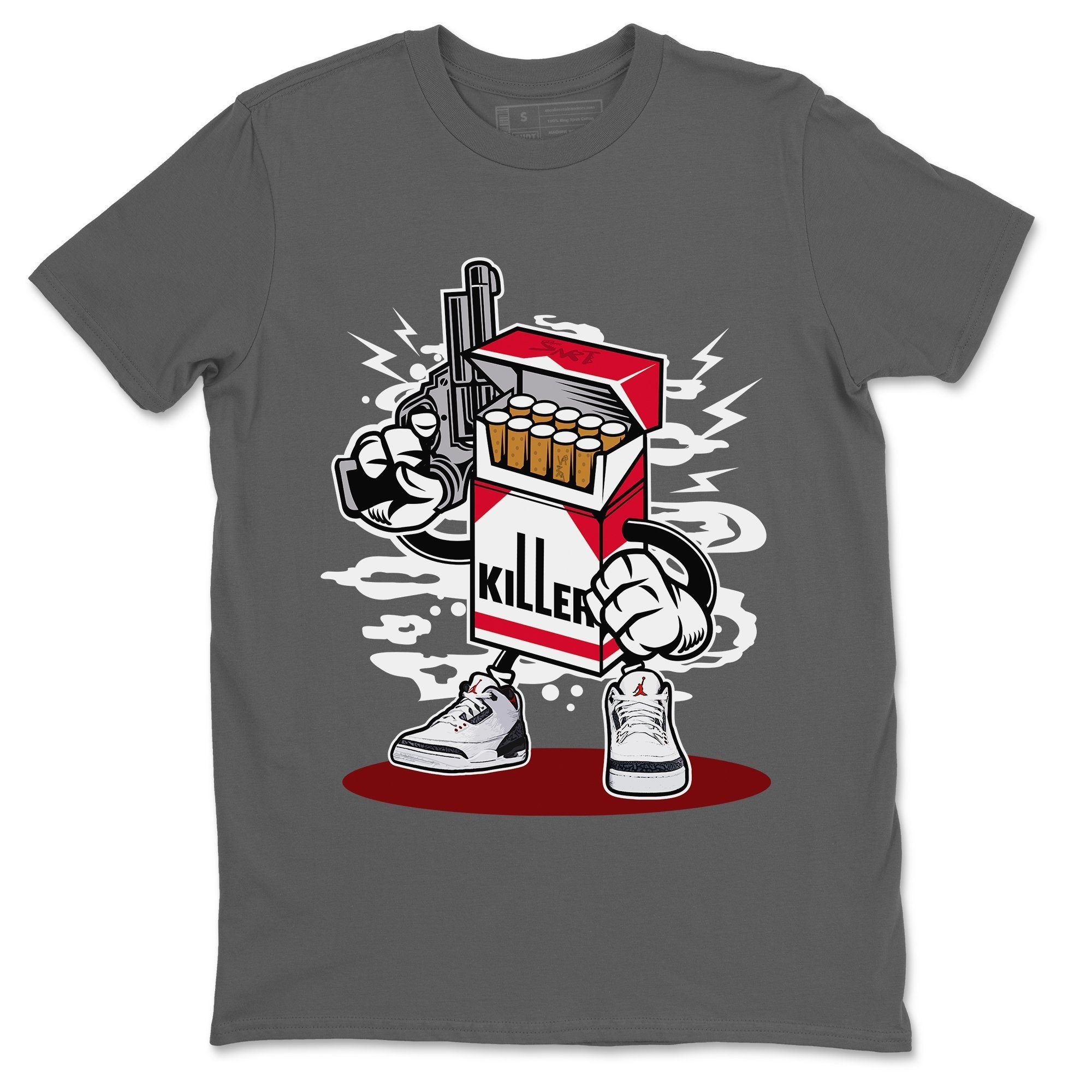 Killer Unisex Tops - Air Jordan 3 Fire Red