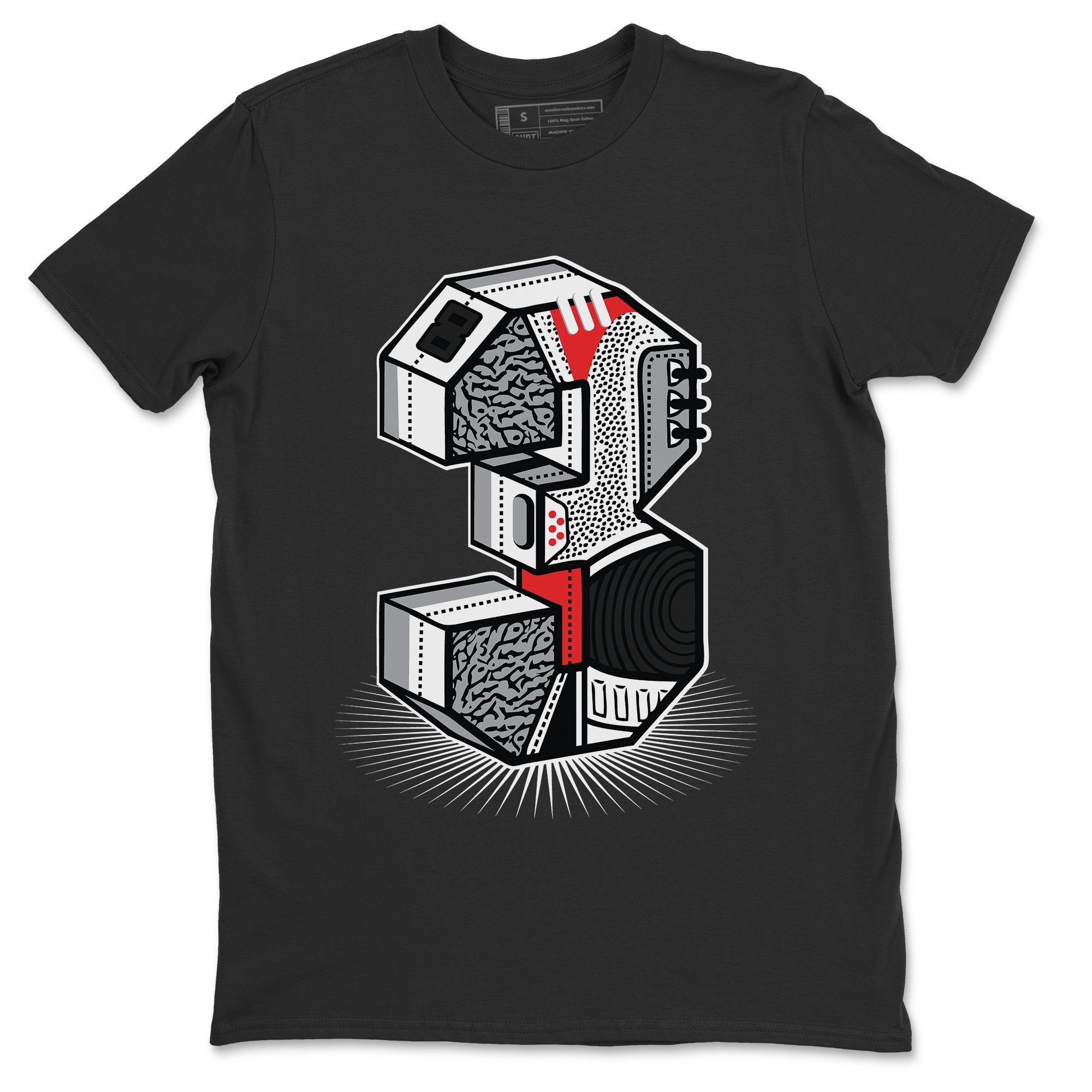 Three Statue Unisex Tops - Air Jordan 3 Fire Red