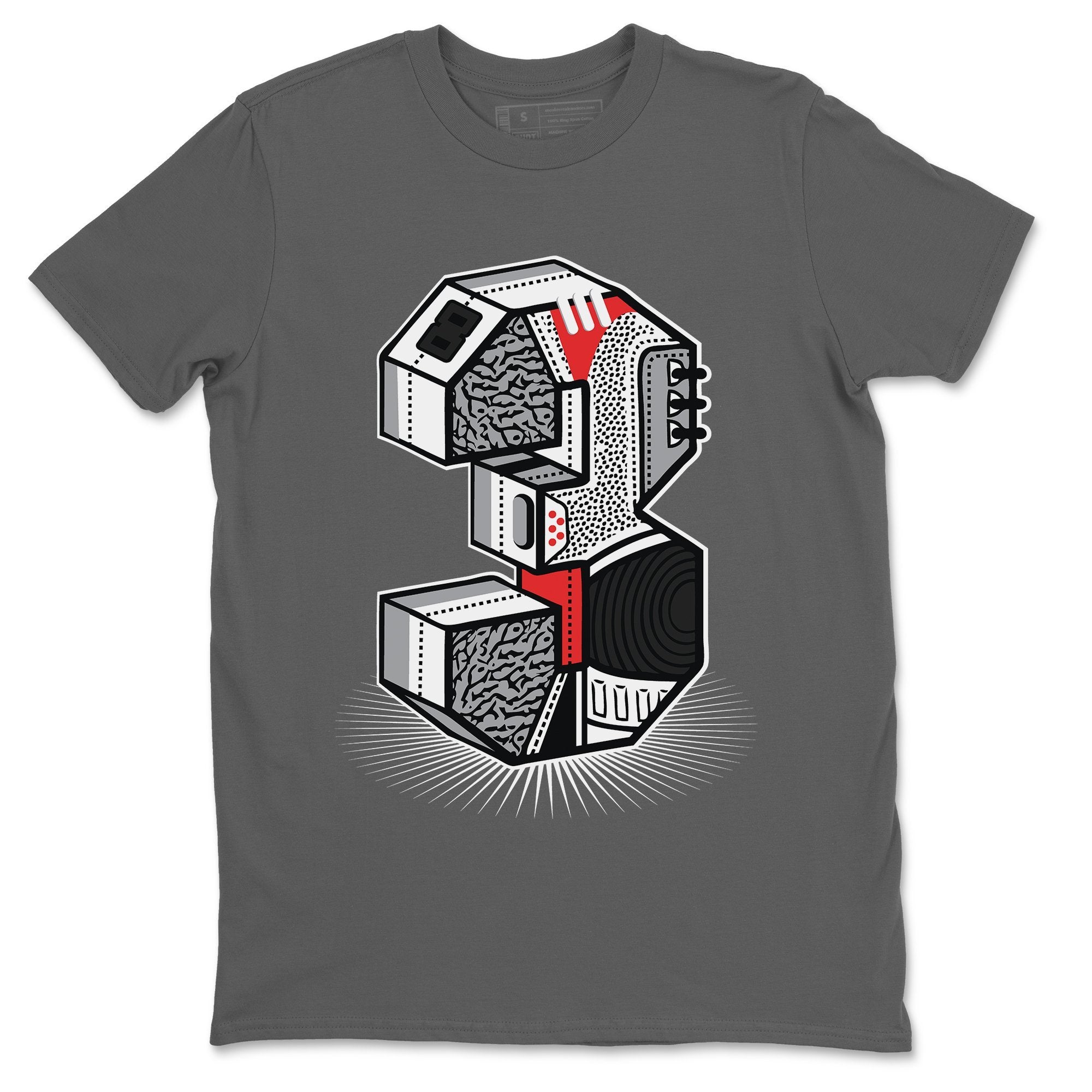 Three Statue Unisex Tops - Air Jordan 3 Fire Red