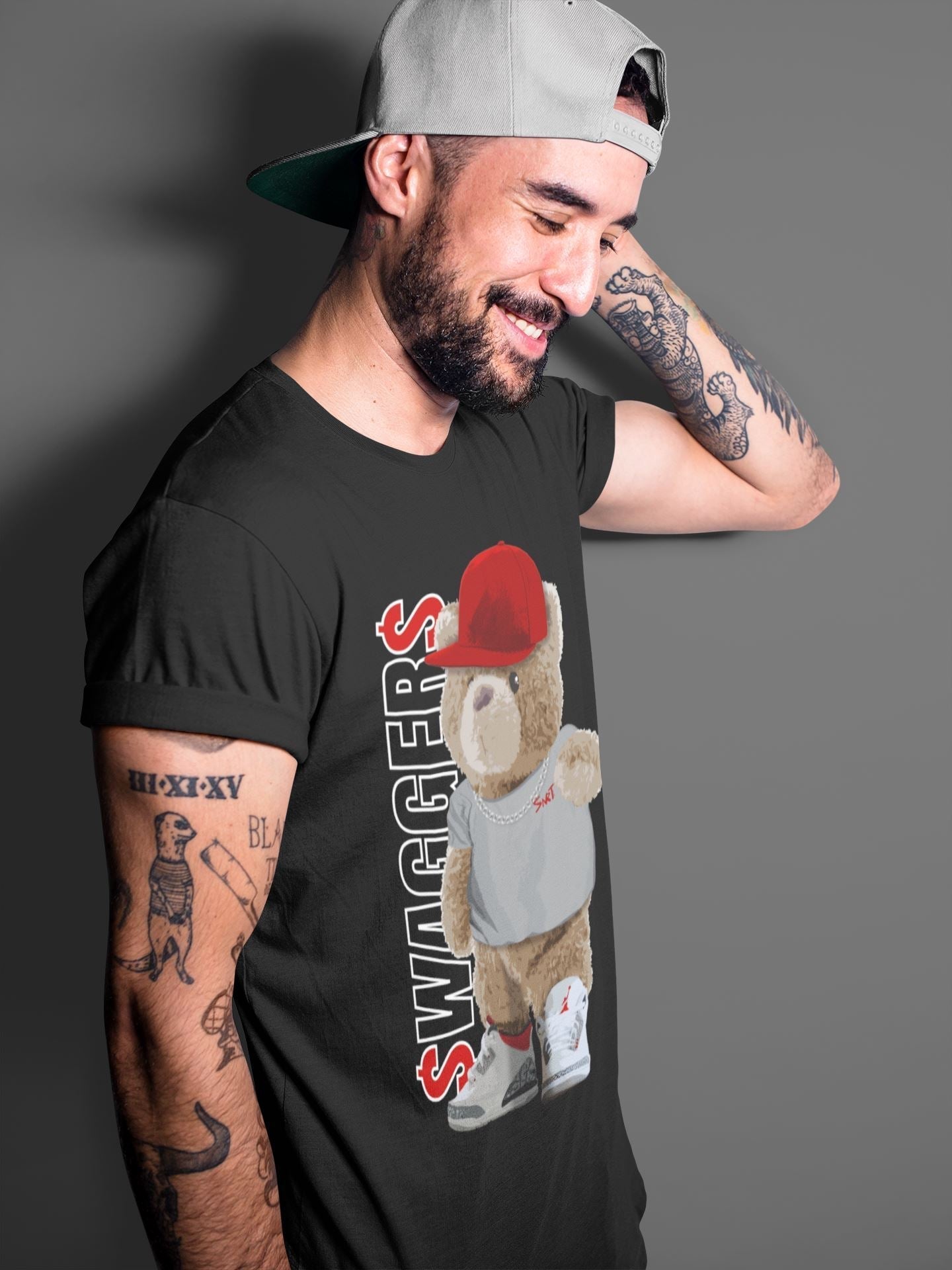 Bear Swaggers Unisex Tops - Air Jordan 3 Fire Red