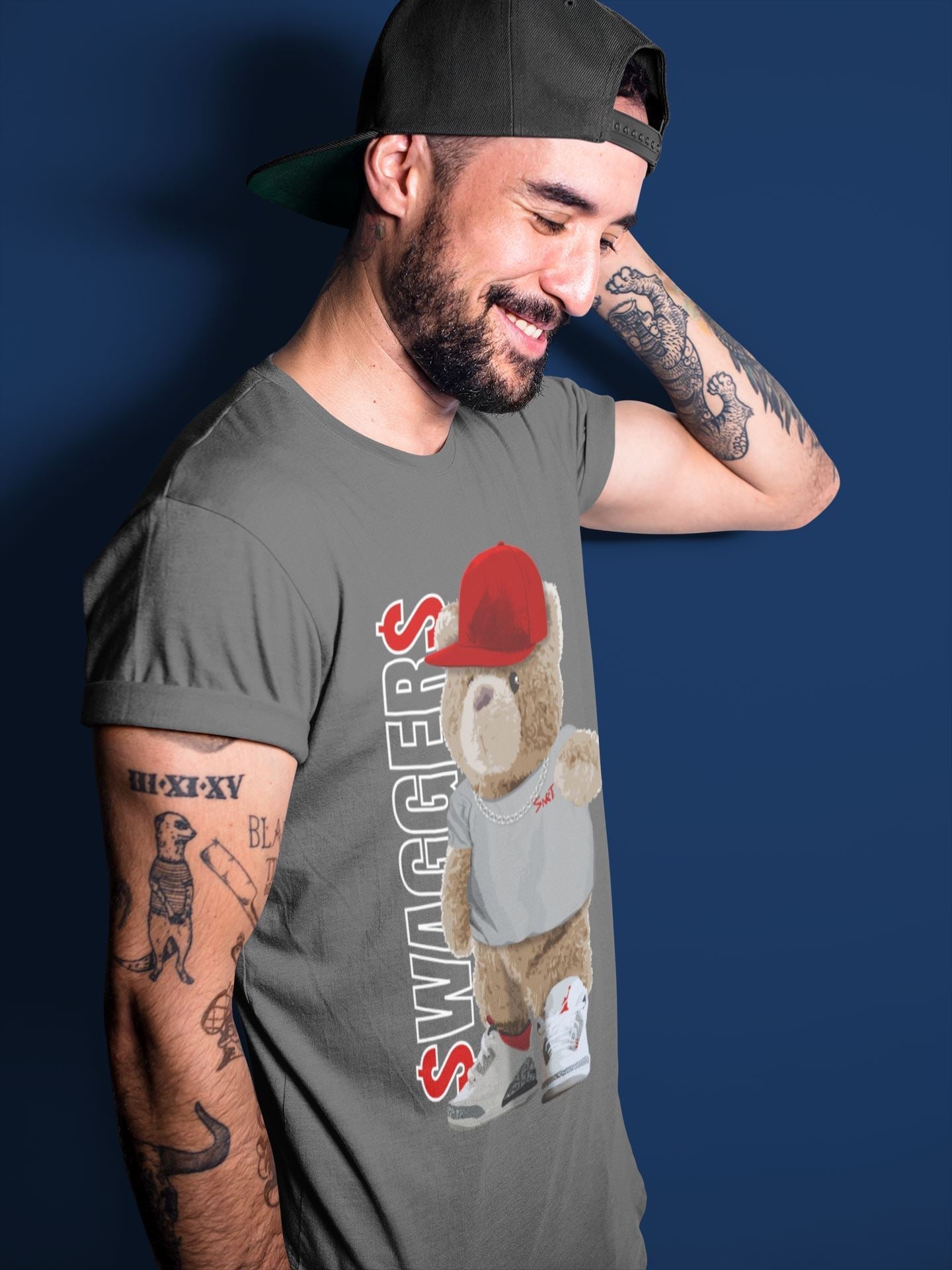 Bear Swaggers Unisex Tops - Air Jordan 3 Fire Red