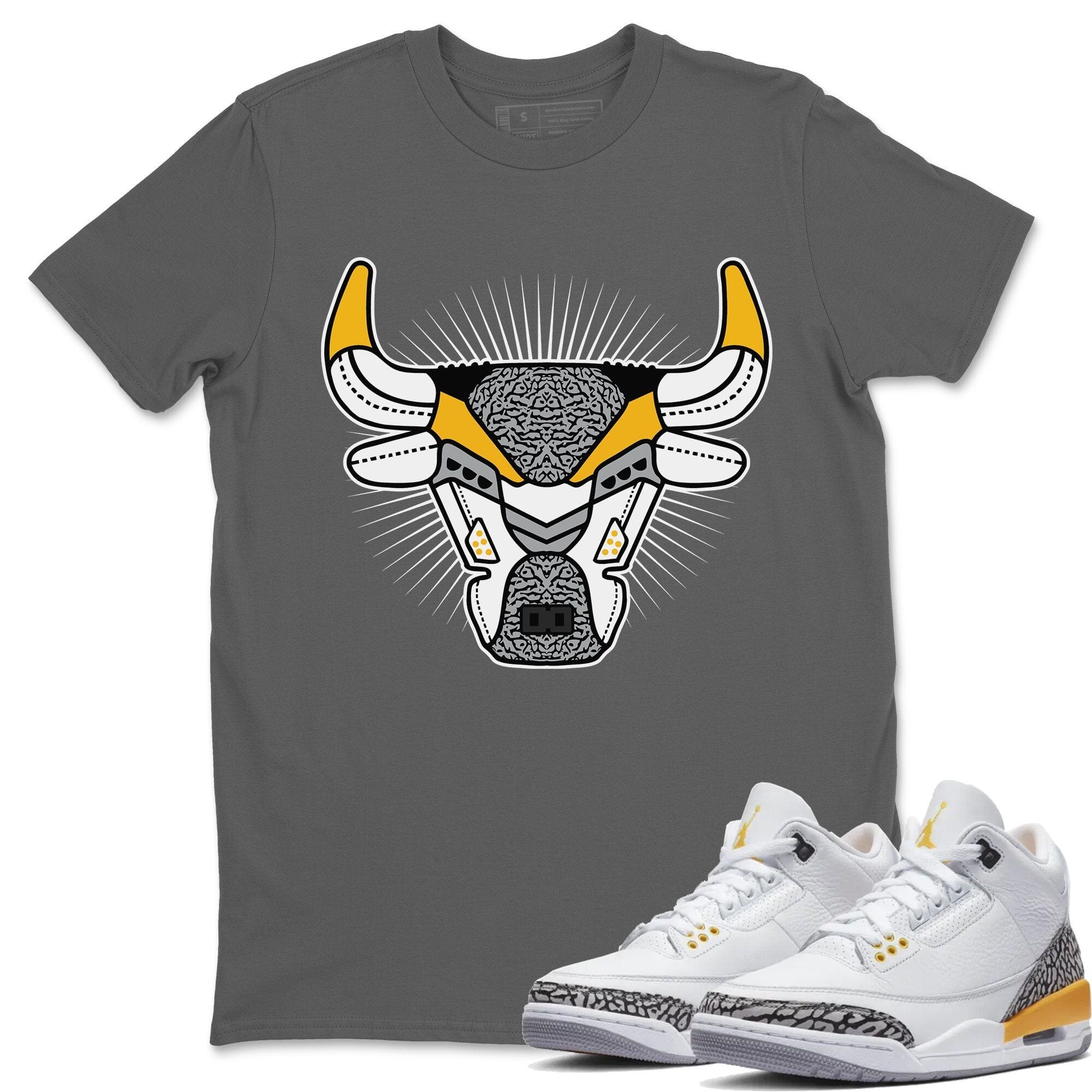Bull Head Unisex Tops - Air Jordan 3 Laser Orange