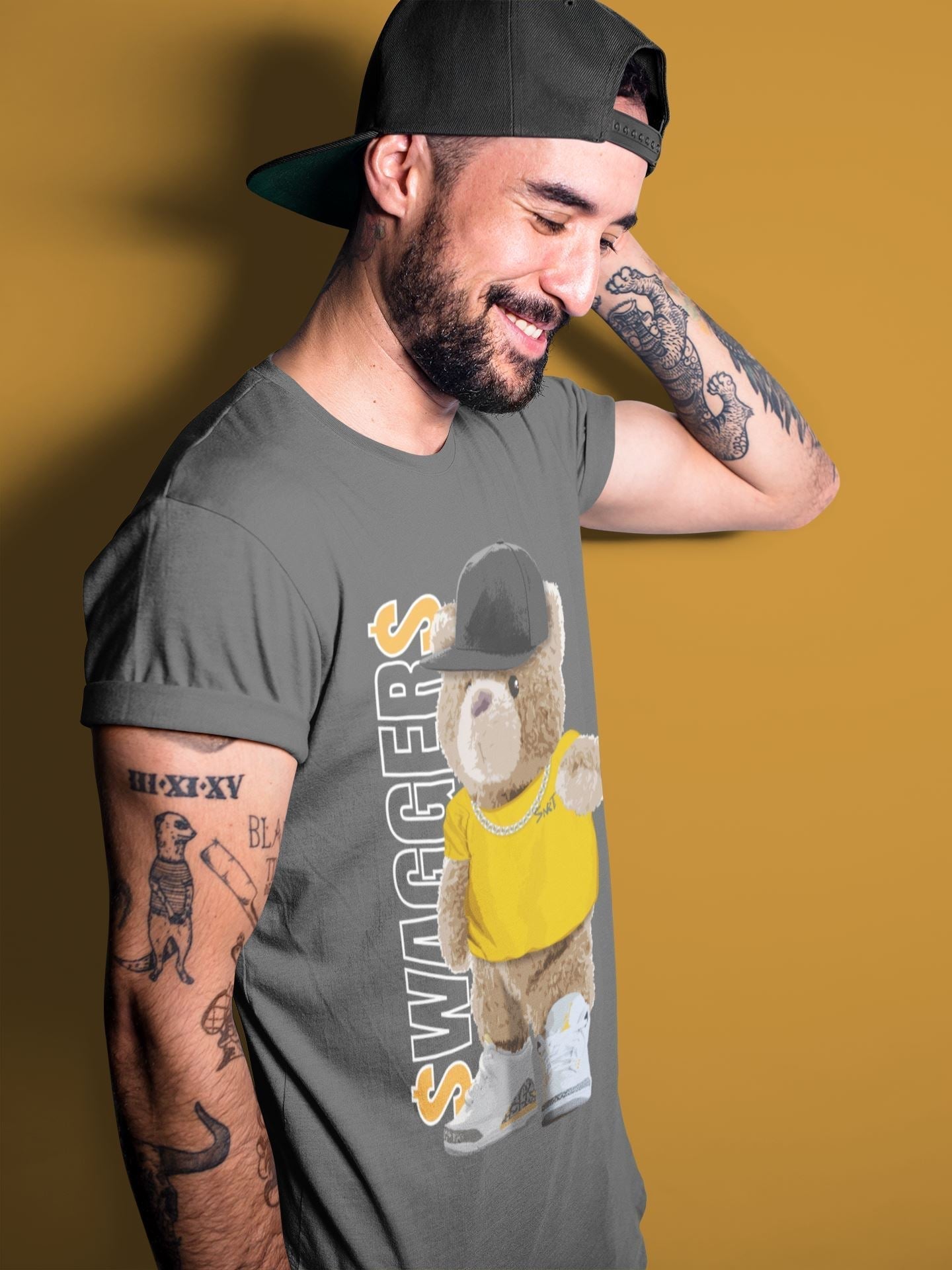 Bear Swaggers Unisex Tops - Air Jordan 3 Laser Orange