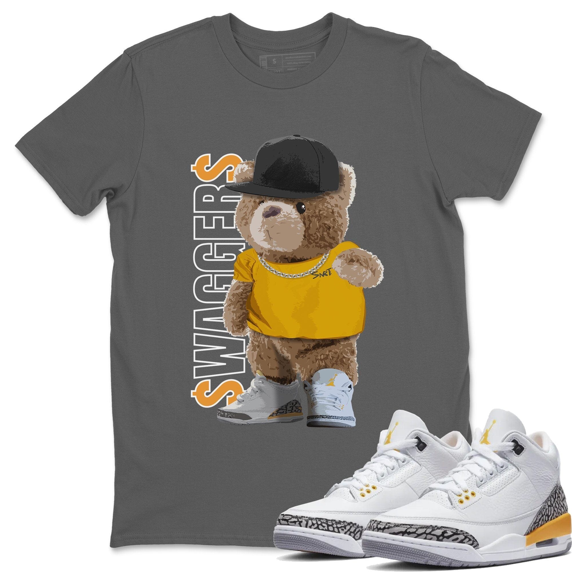 Bear Swaggers Unisex Tops - Air Jordan 3 Laser Orange