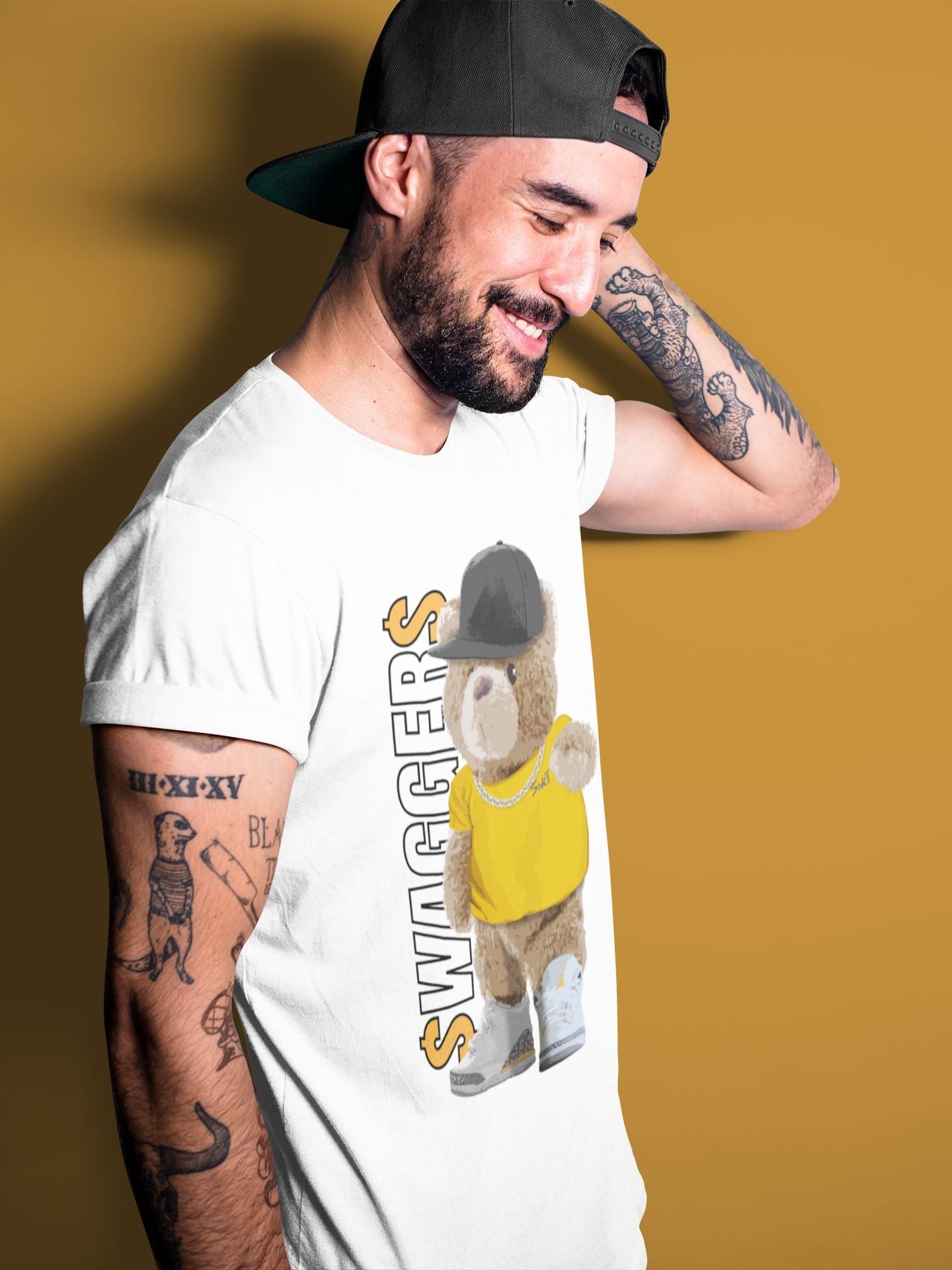 Bear Swaggers Unisex Tops - Air Jordan 3 Laser Orange