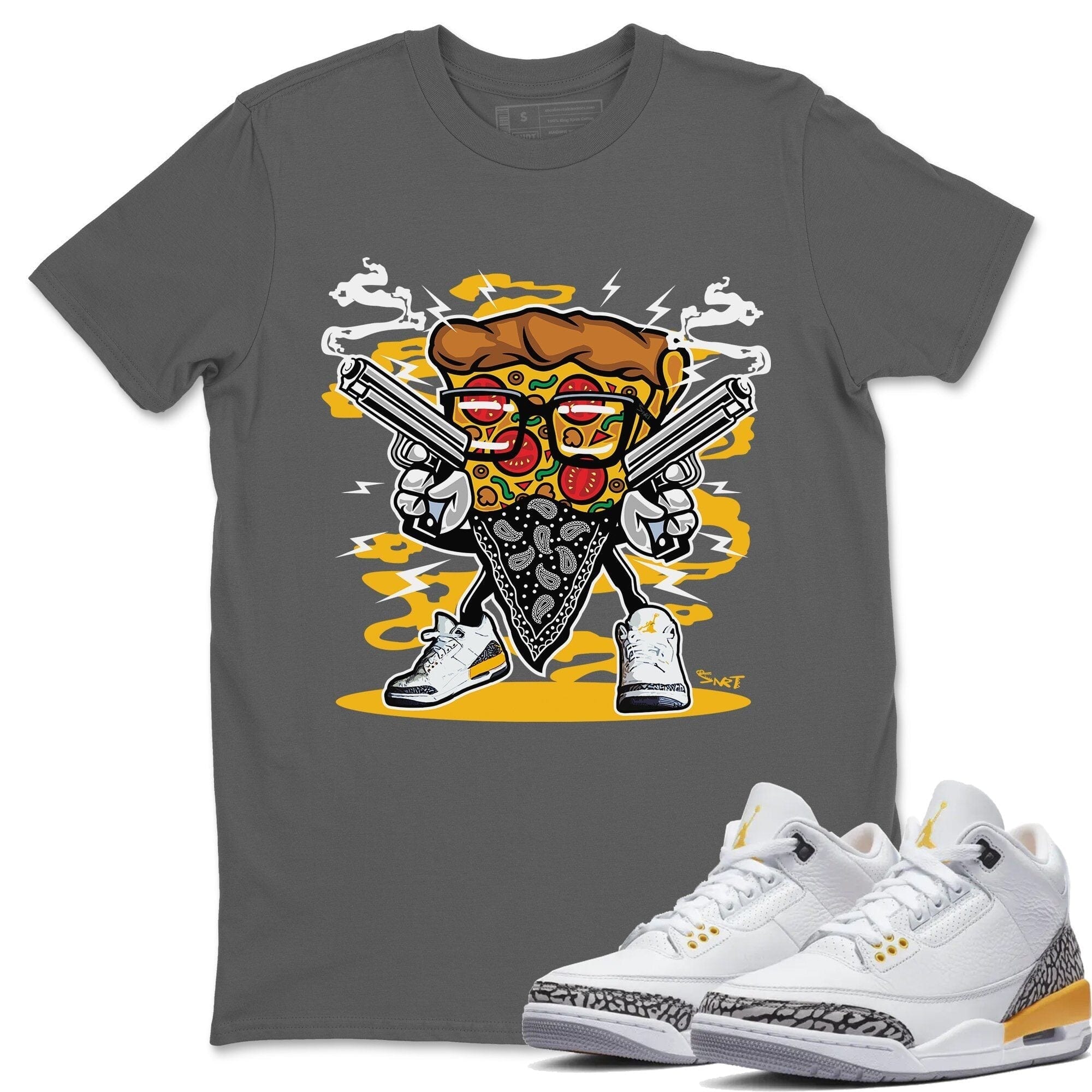Pizza Man Unisex Tops - Air Jordan 3 Laser Orange