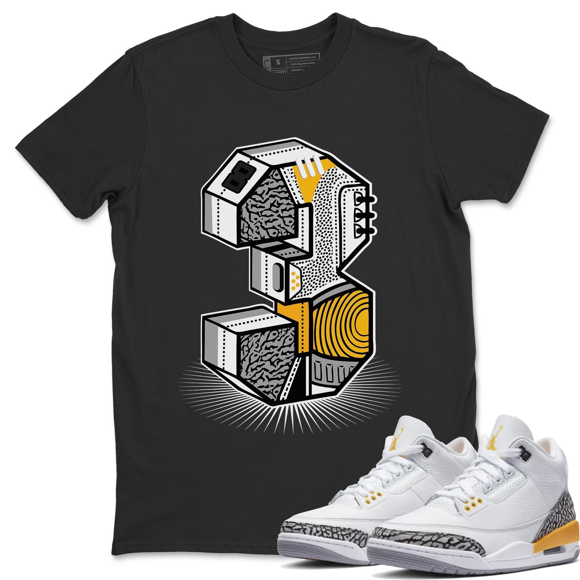 Three Statue Unisex Tops - Air Jordan 3 Laser Orange