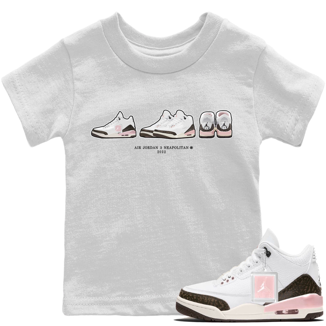 snkmatch Prelude Kids Tops - Air Jordan 3 Atmosphere