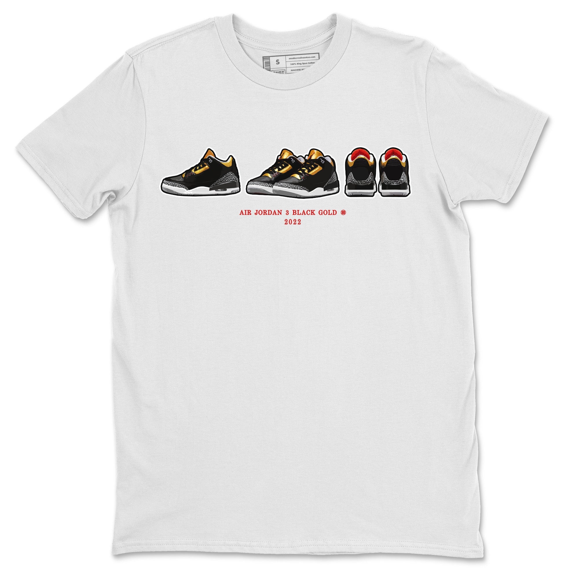 snkmatch Prelude Unisex Tops - Air Jordan 3 Black Gold