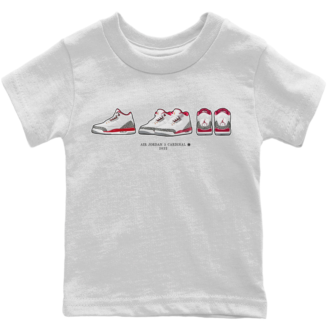 snkmatch Prelude Kids Tops - Air Jordan 3 Cardinal