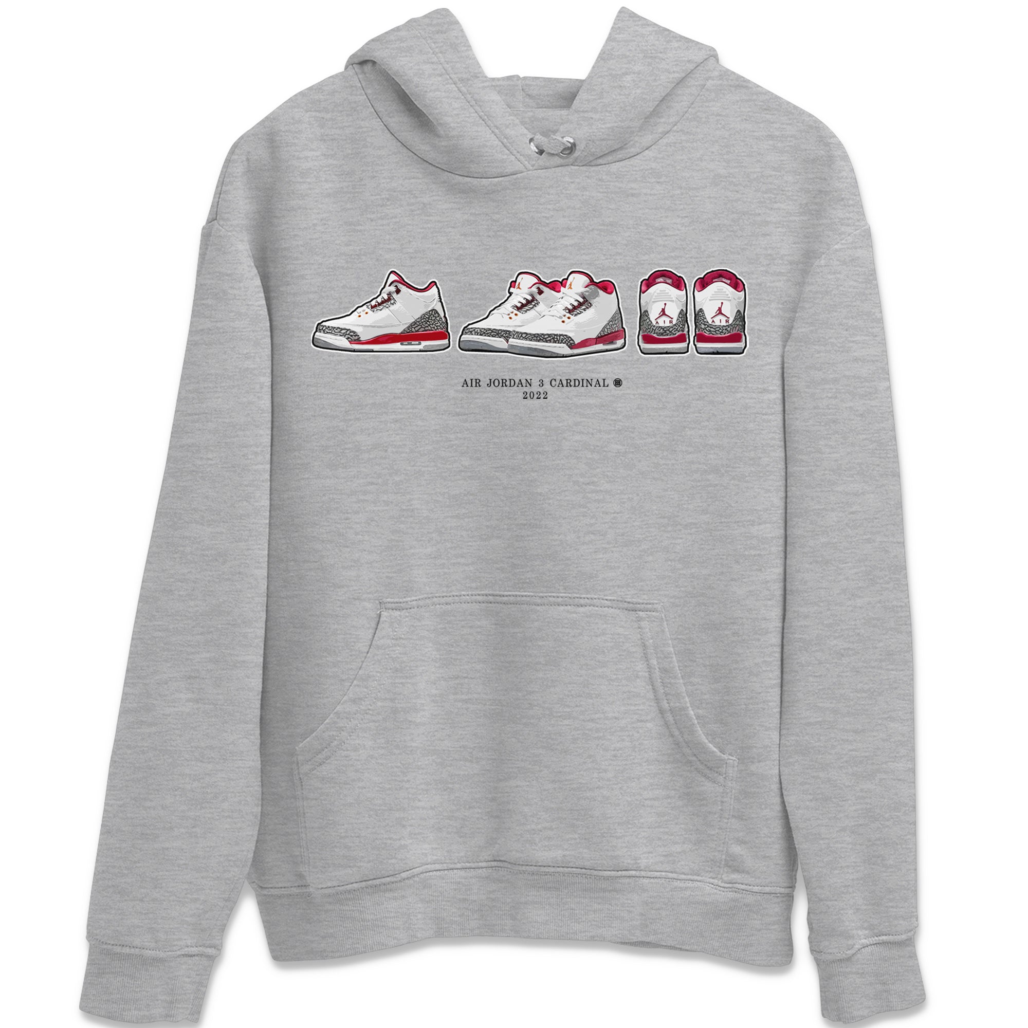 snkmatch Prelude Unisex Tops - Air Jordan 3 Cardinal