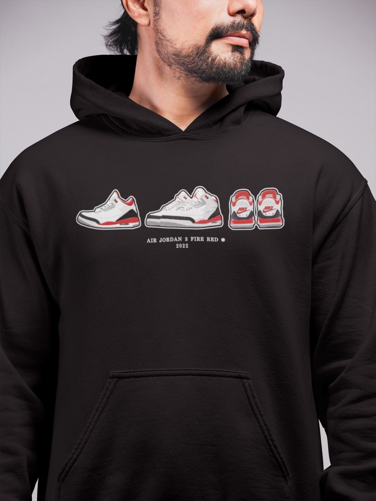 snkmatch Prelude Unisex Tops - Air Jordan 3 Fire Red