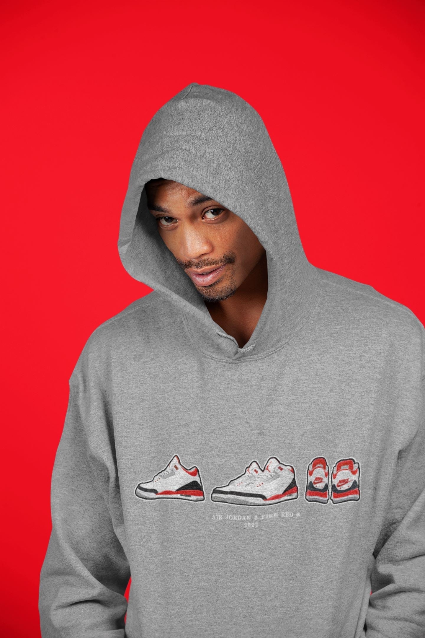 snkmatch Prelude Unisex Tops - Air Jordan 3 Fire Red
