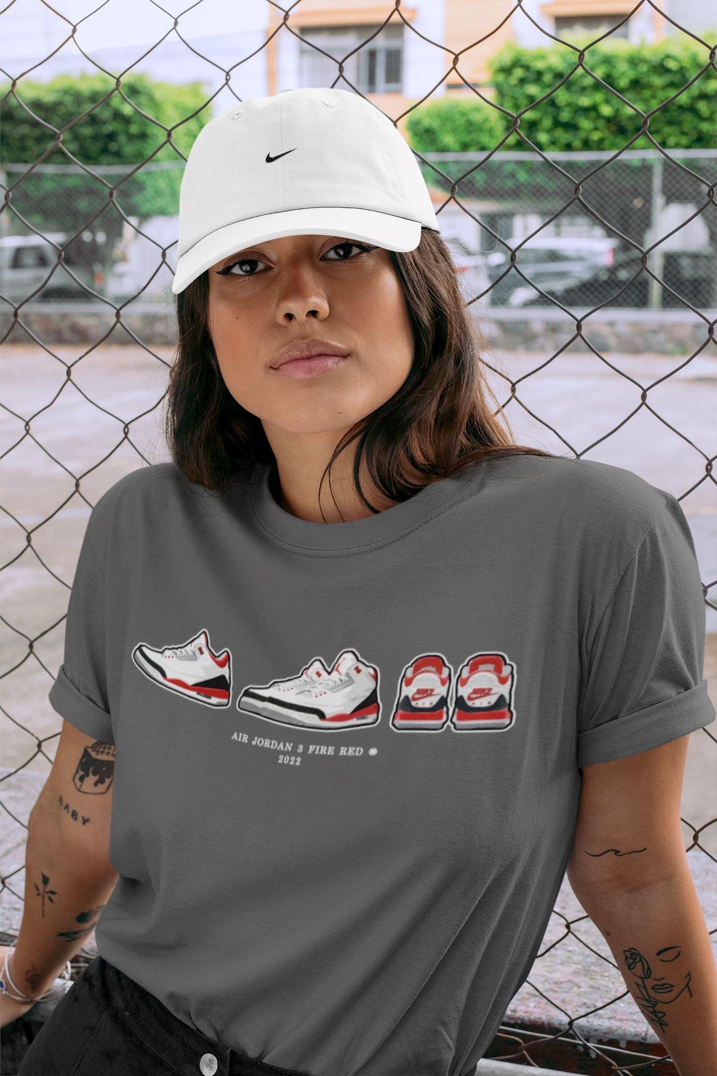 snkmatch Prelude Unisex Tops - Air Jordan 3 Fire Red
