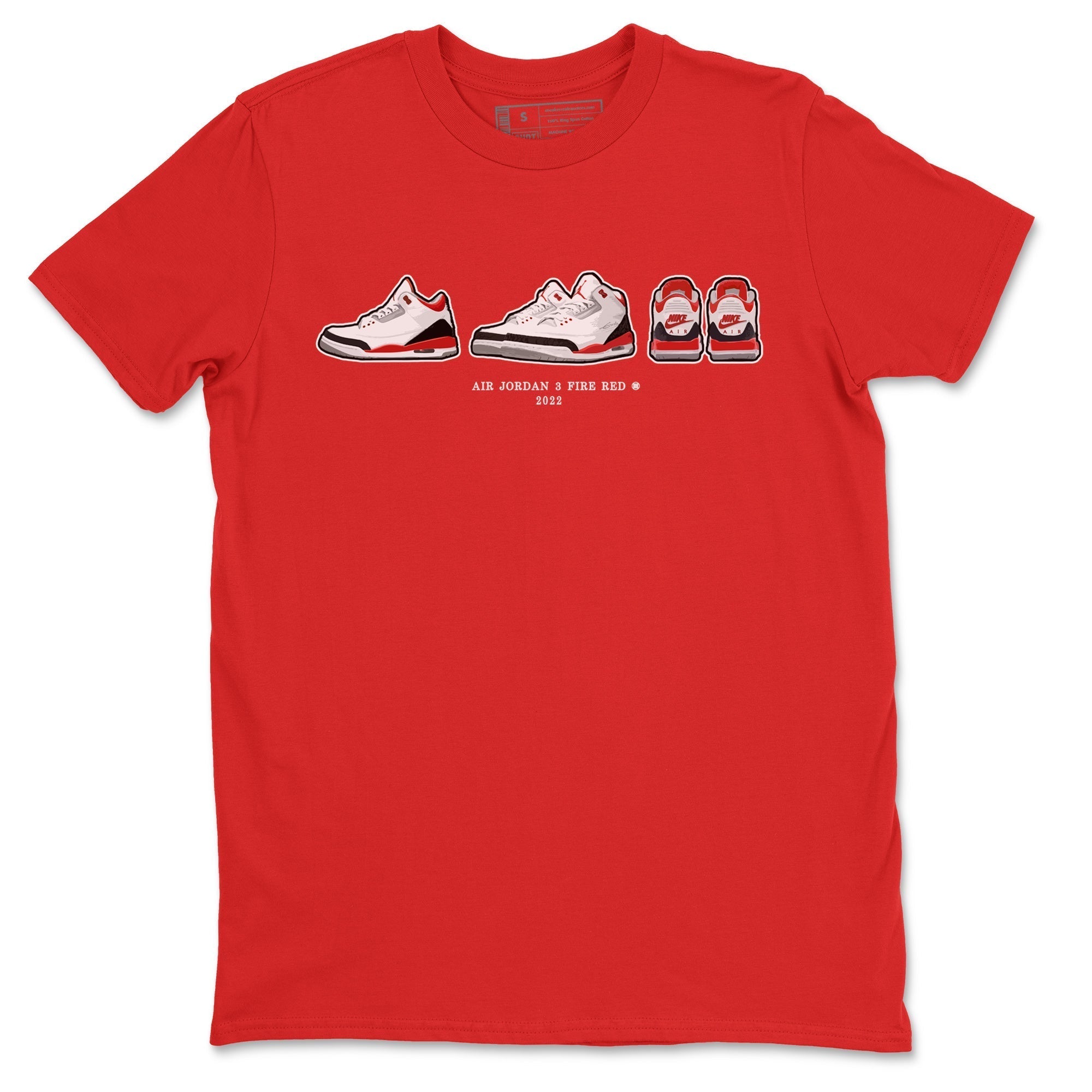 snkmatch Prelude Unisex Tops - Air Jordan 3 Fire Red