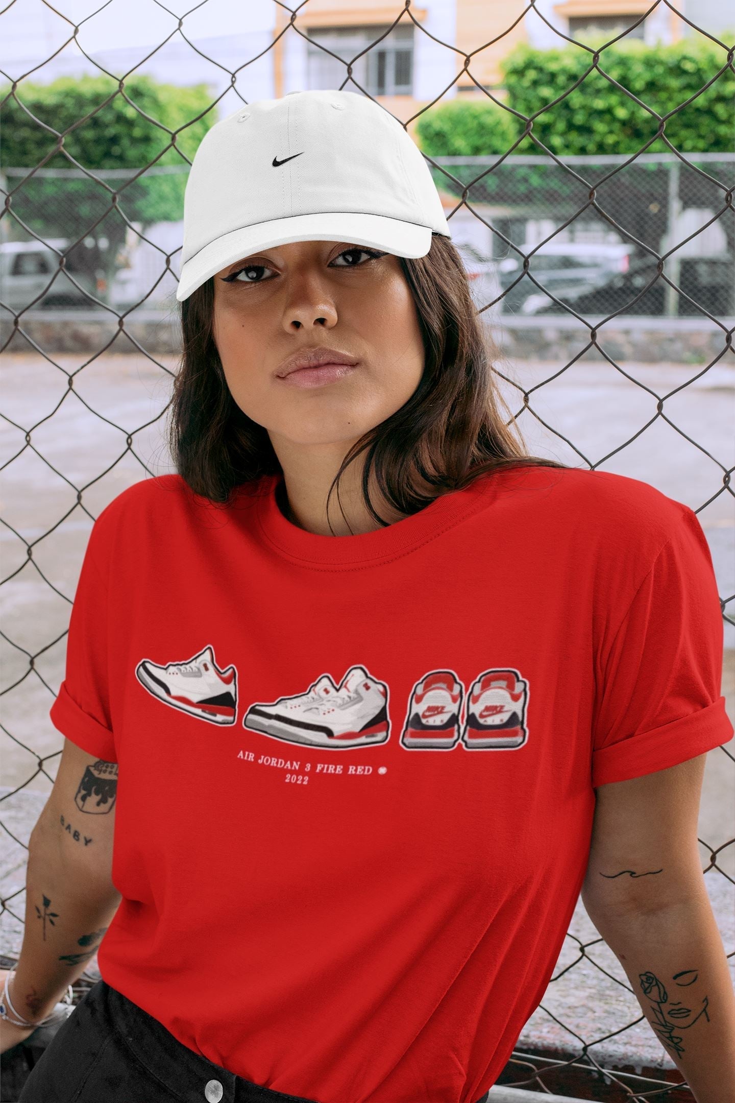 snkmatch Prelude Unisex Tops - Air Jordan 3 Fire Red