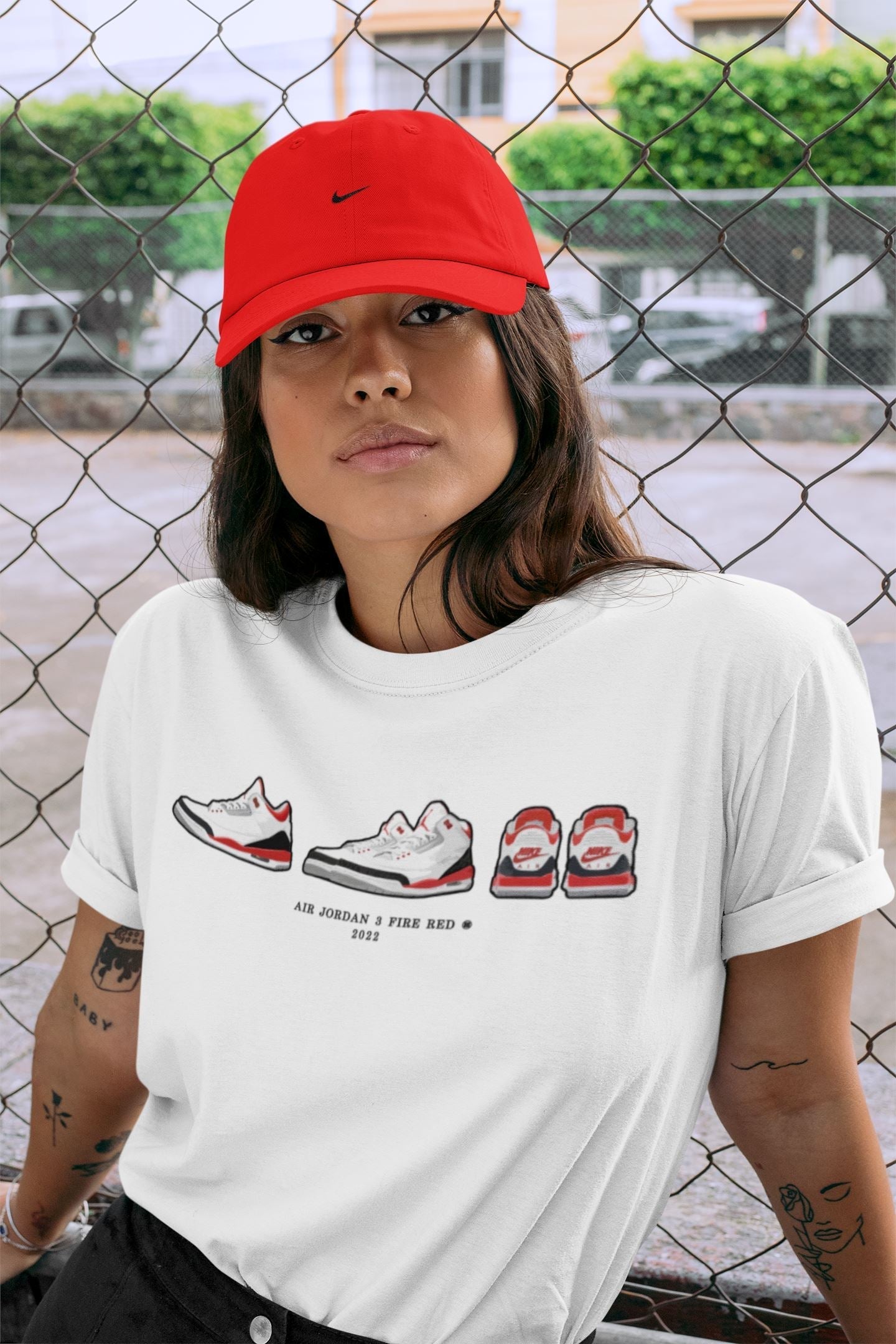 snkmatch Prelude Unisex Tops - Air Jordan 3 Fire Red
