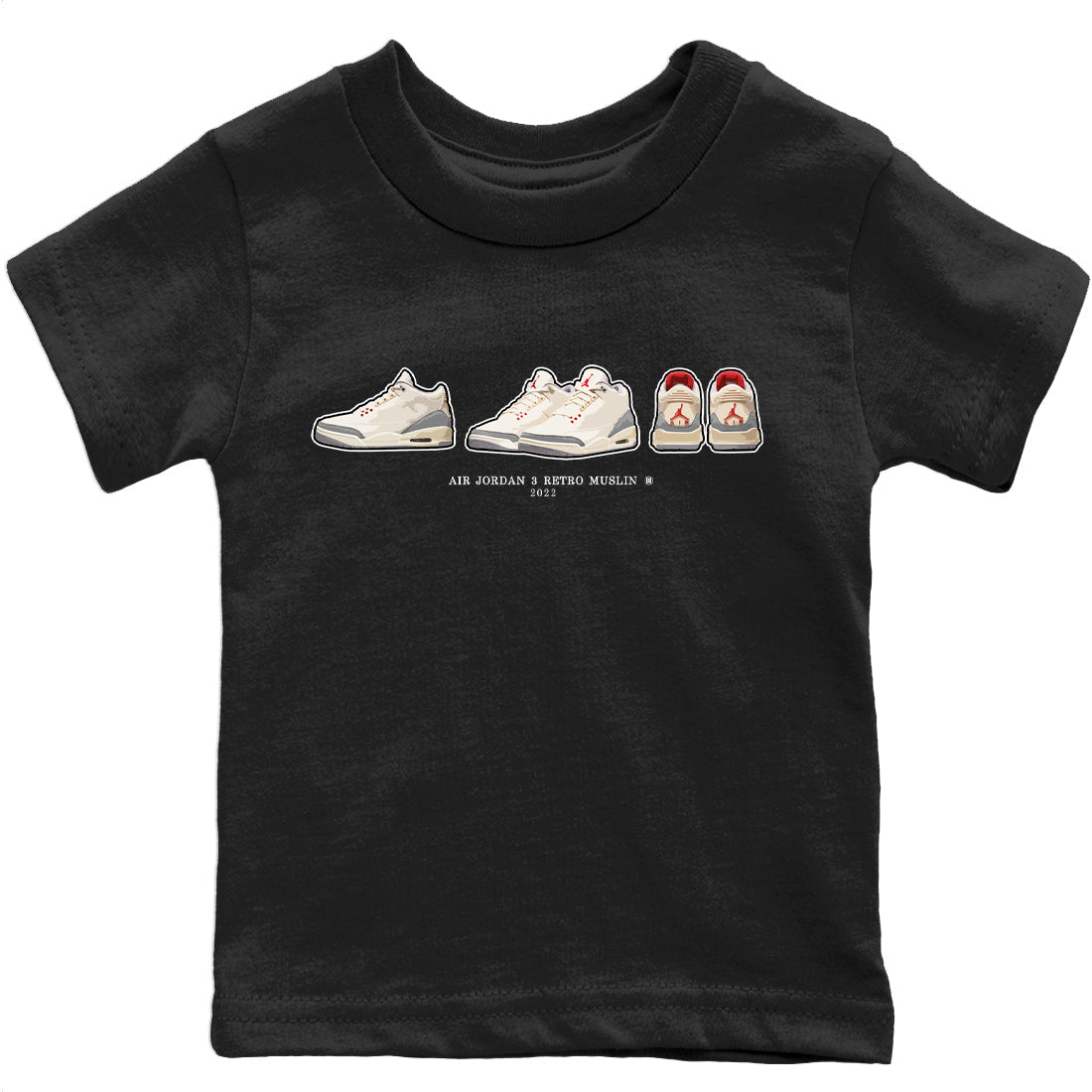 snkmatch Prelude Kids Tops - Air Jordan 3 Muslin