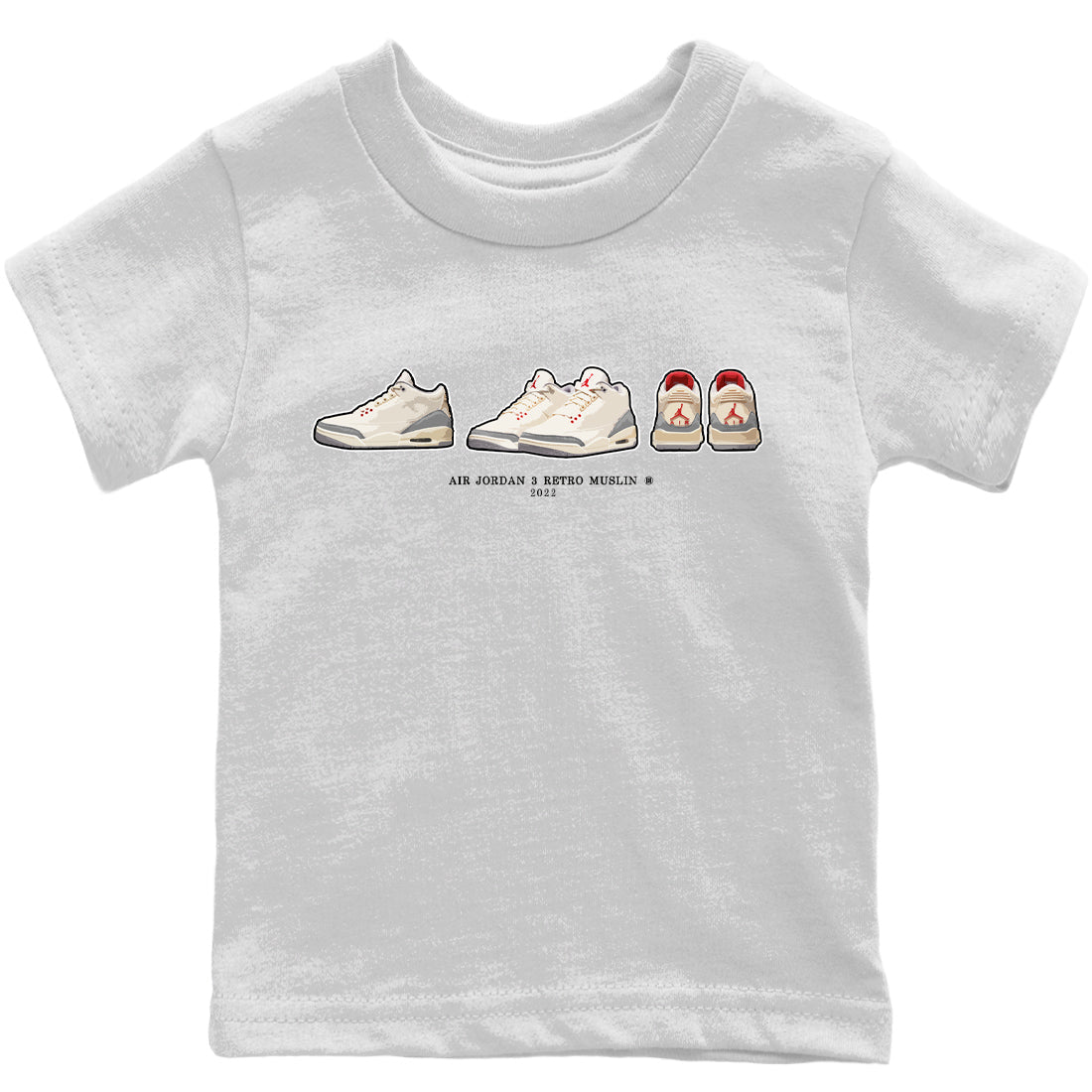 snkmatch Prelude Kids Tops - Air Jordan 3 Muslin