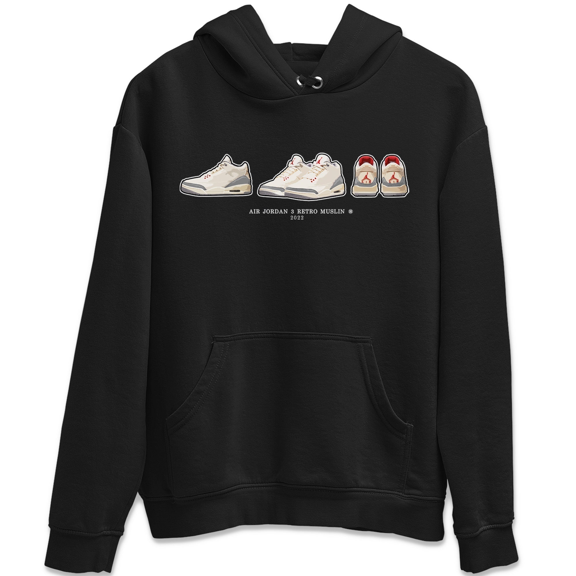 snkmatch Prelude Unisex Tops - Air Jordan 3 Muslin
