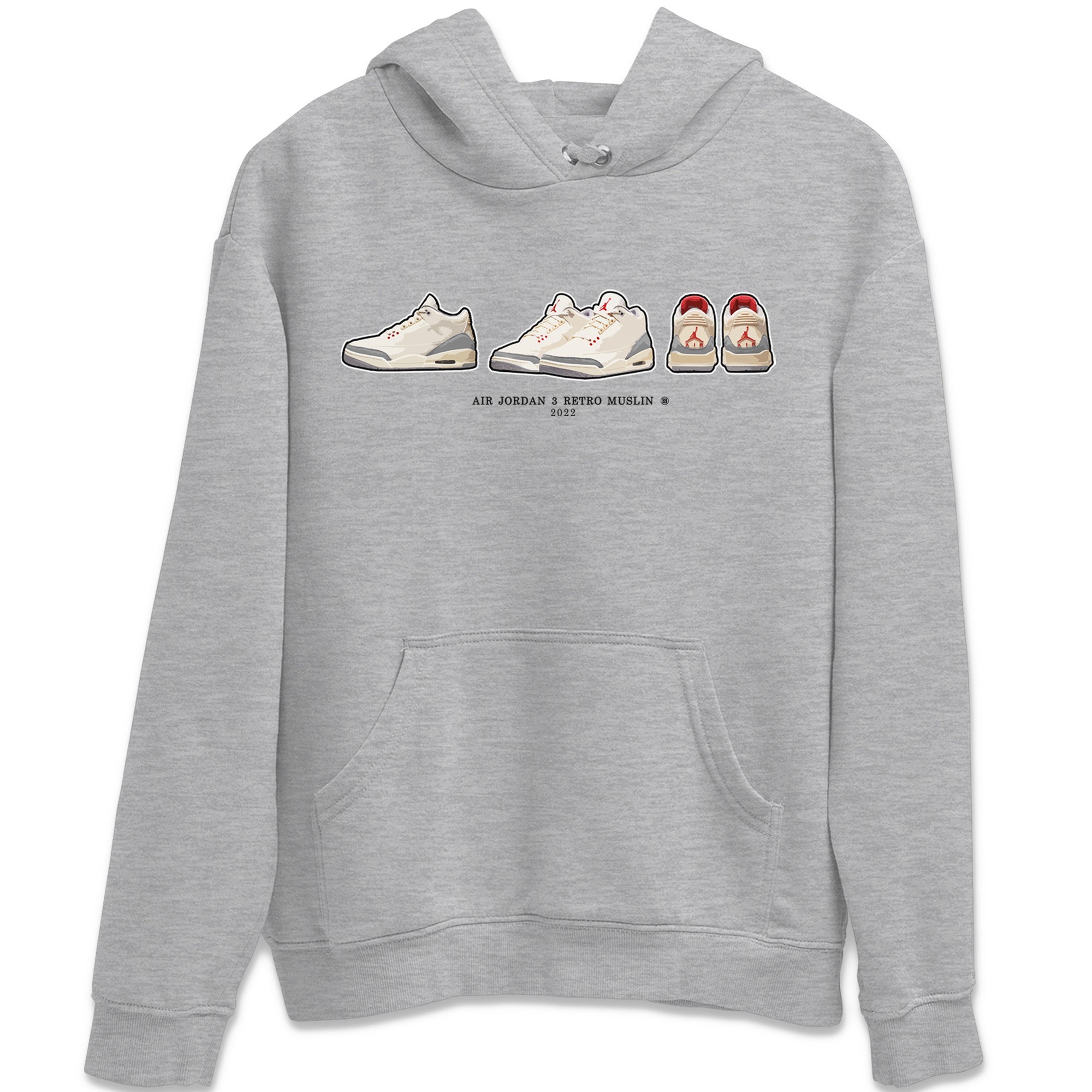 snkmatch Prelude Unisex Tops - Air Jordan 3 Muslin