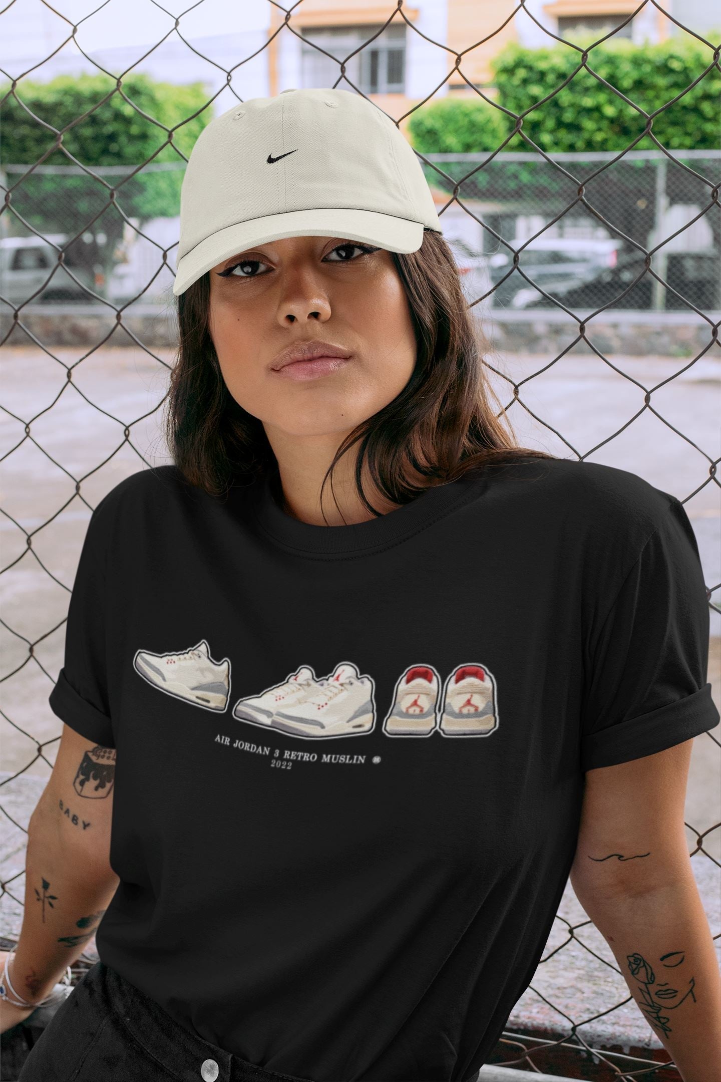snkmatch Prelude Unisex Tops - Air Jordan 3 Muslin