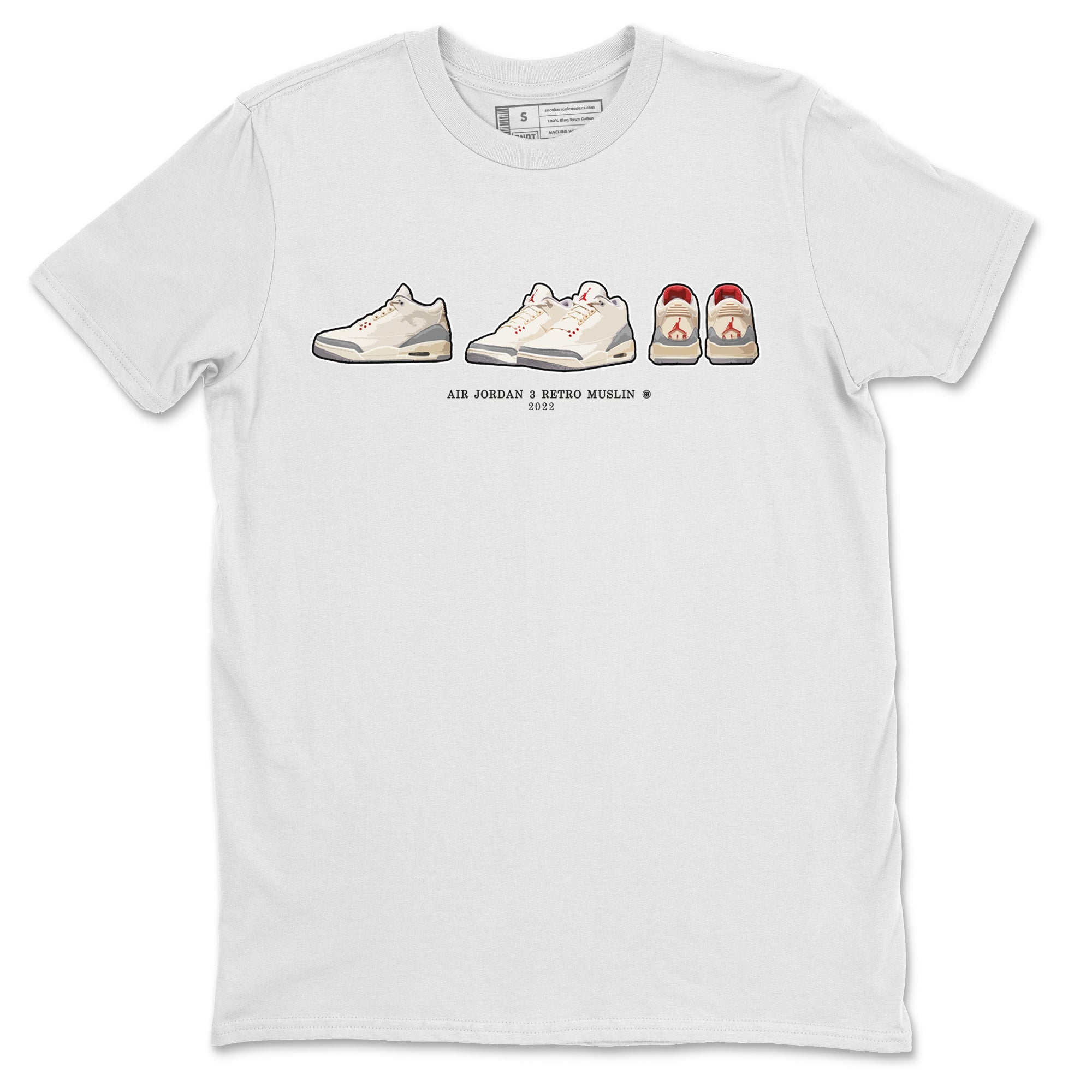 snkmatch Prelude Unisex Tops - Air Jordan 3 Muslin