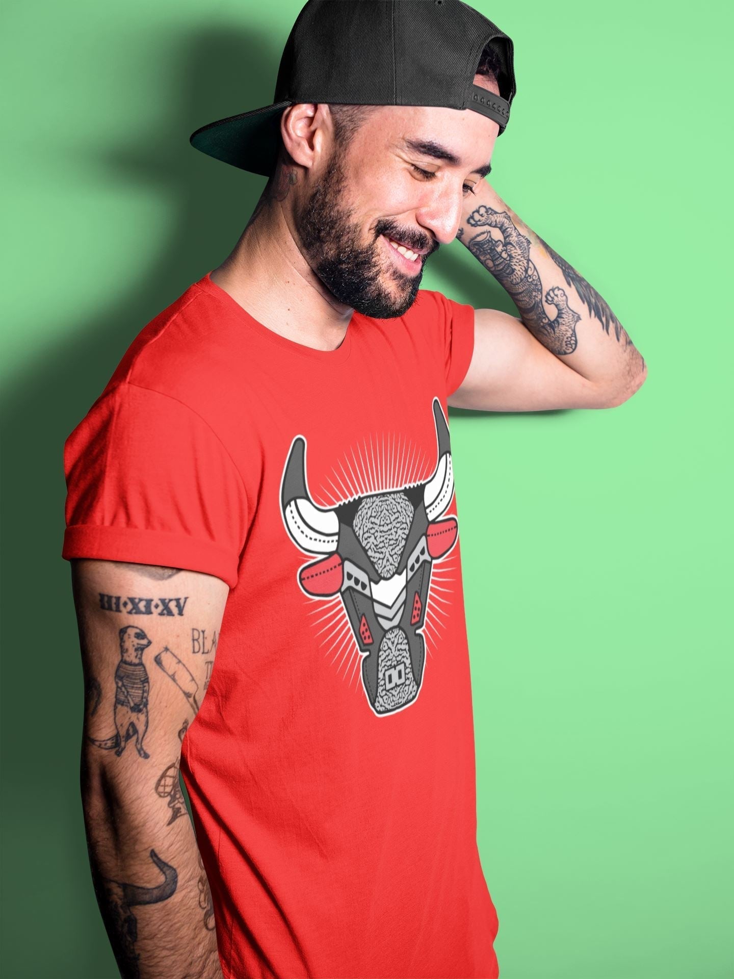 AJ3 Bull Head Unisex Tops - Air Jordan 3 Black Cement