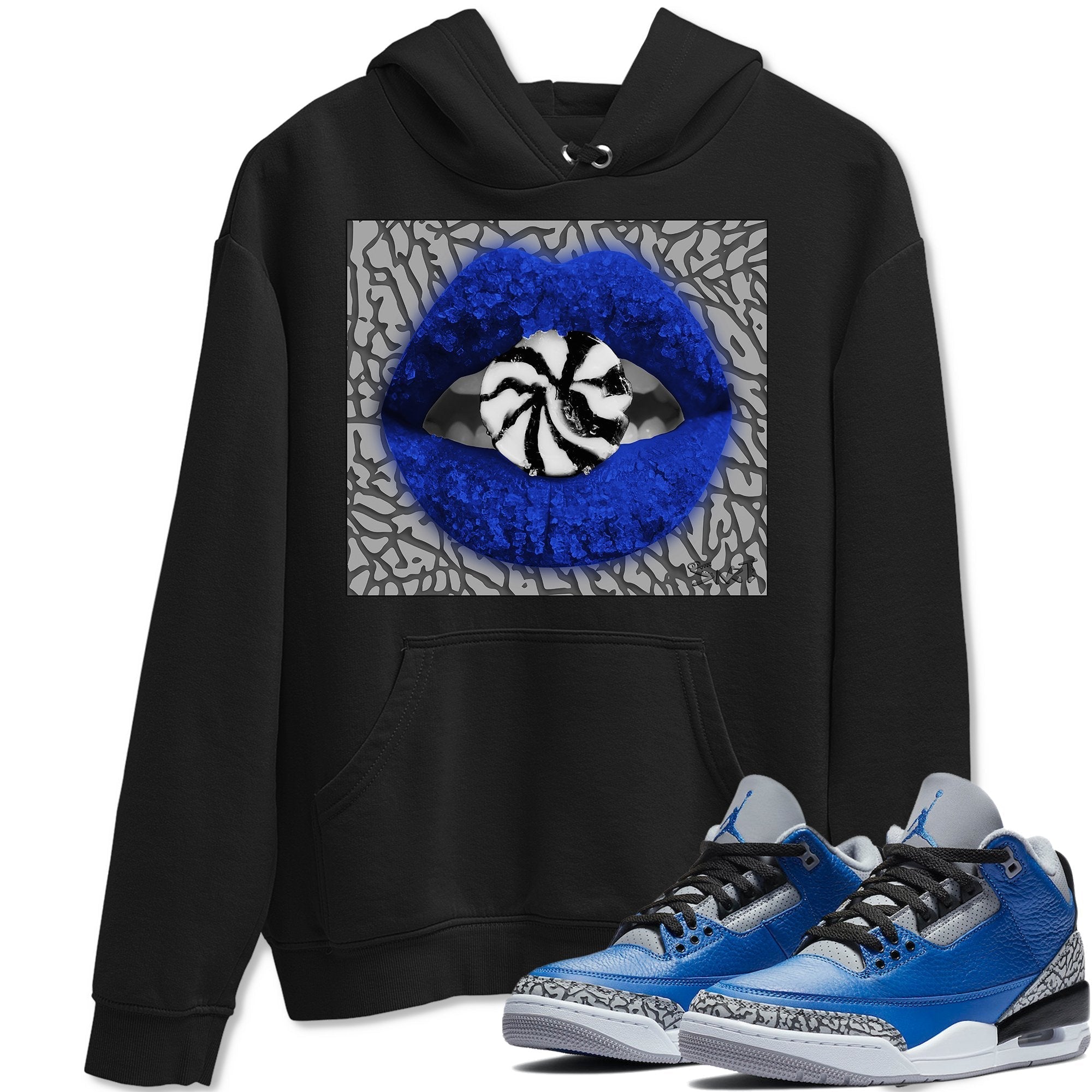 Lips Candy Unisex Tops - Air Jordan 3 Varsity Royal