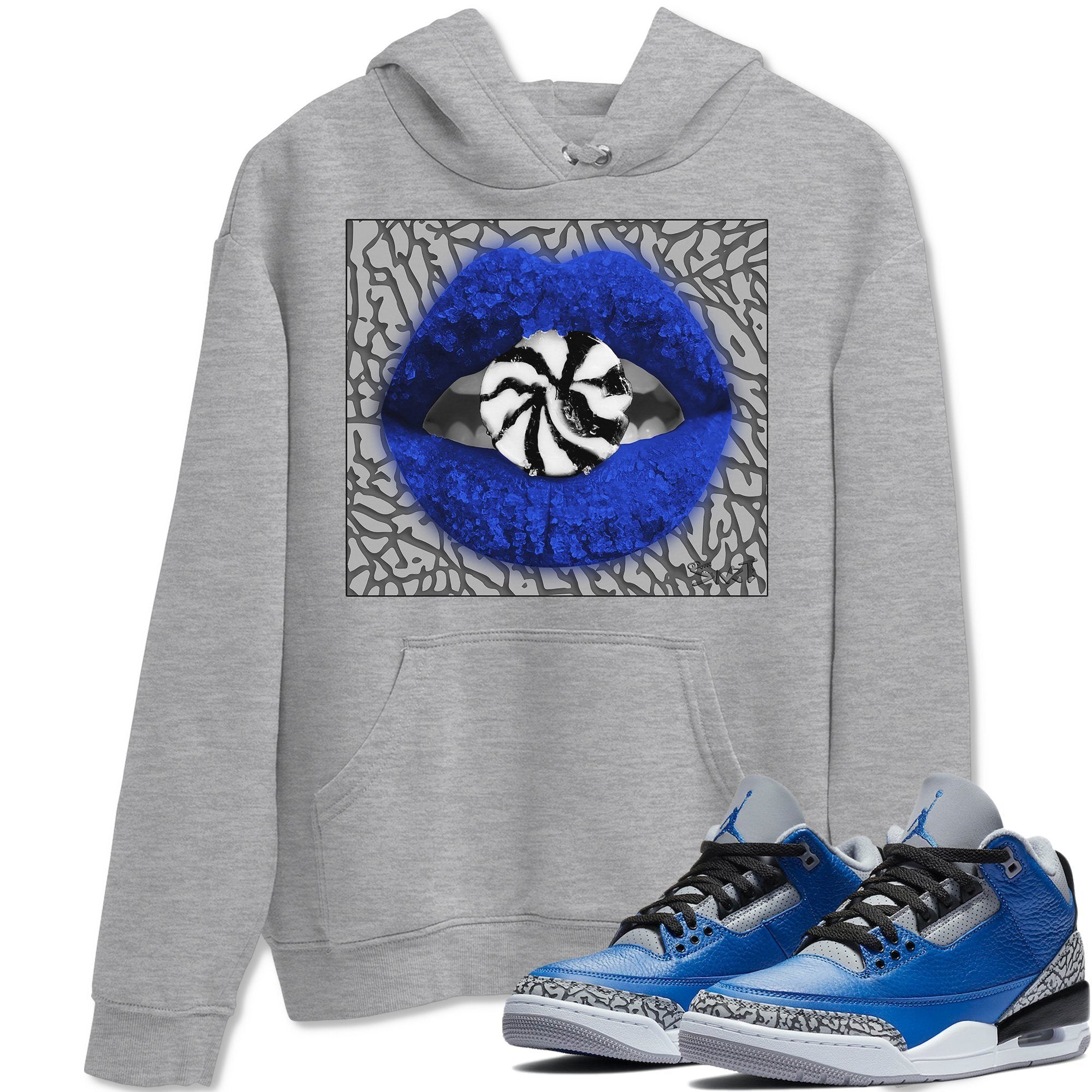 Lips Candy Unisex Tops - Air Jordan 3 Varsity Royal