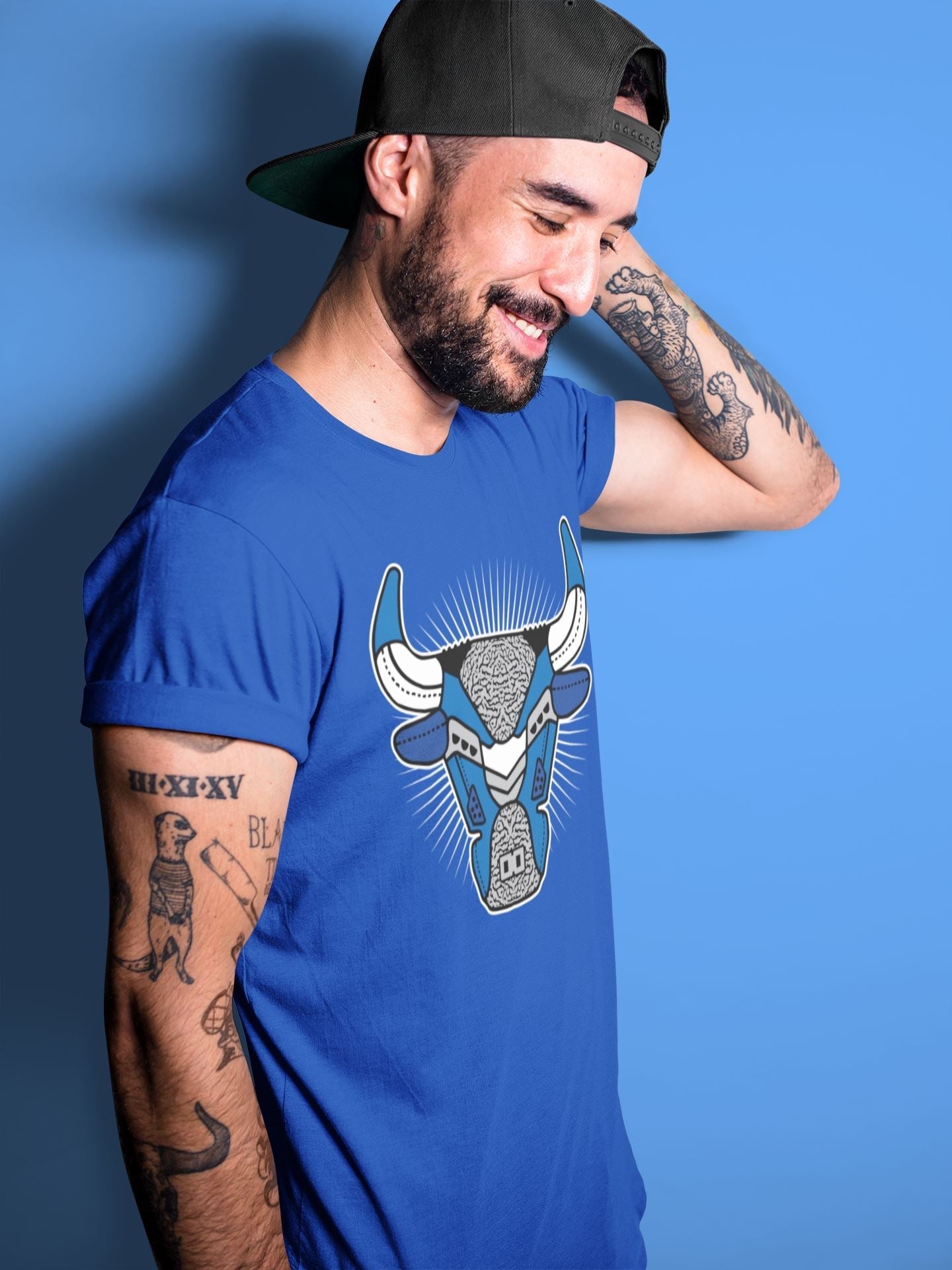 Bull Head Unisex Tops - Air Jordan 3 Varsity Royal