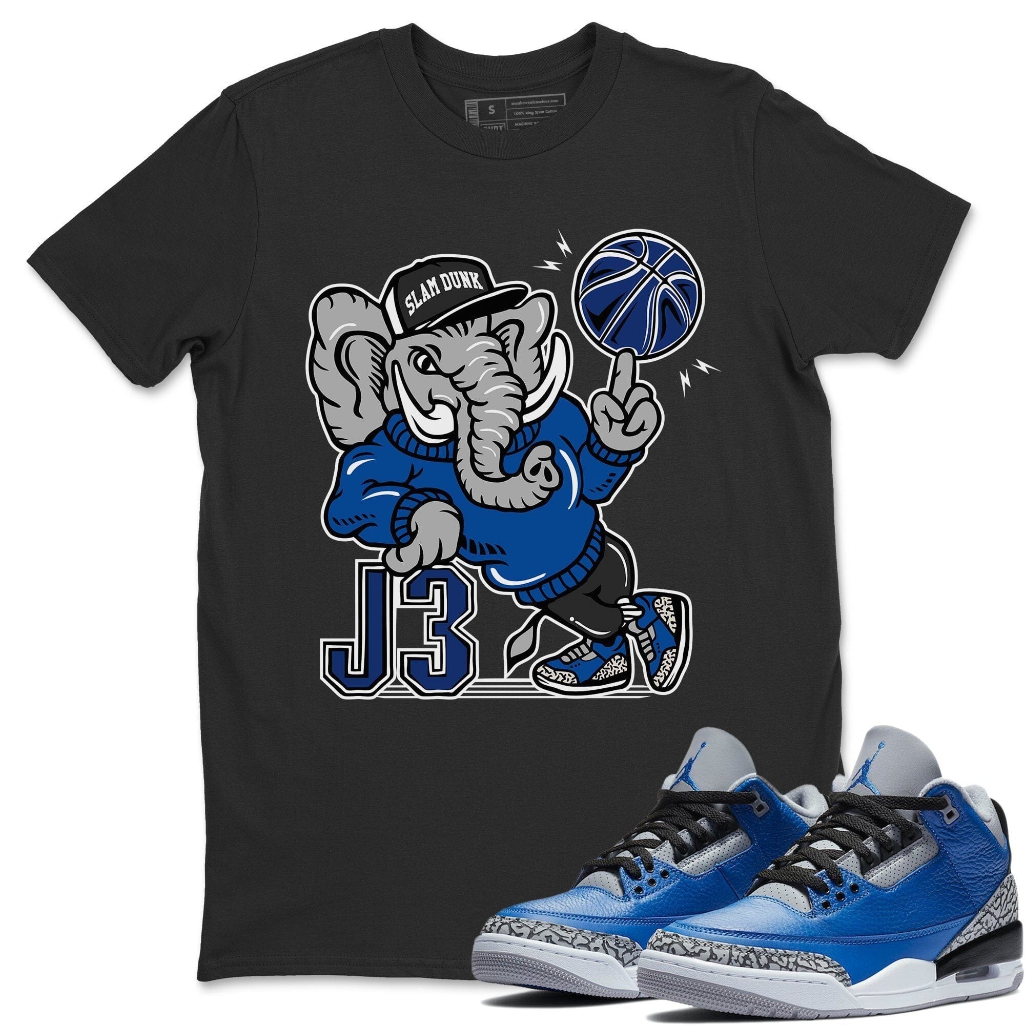 Elephant Unisex Tops - Air Jordan 3 Varsity Royal