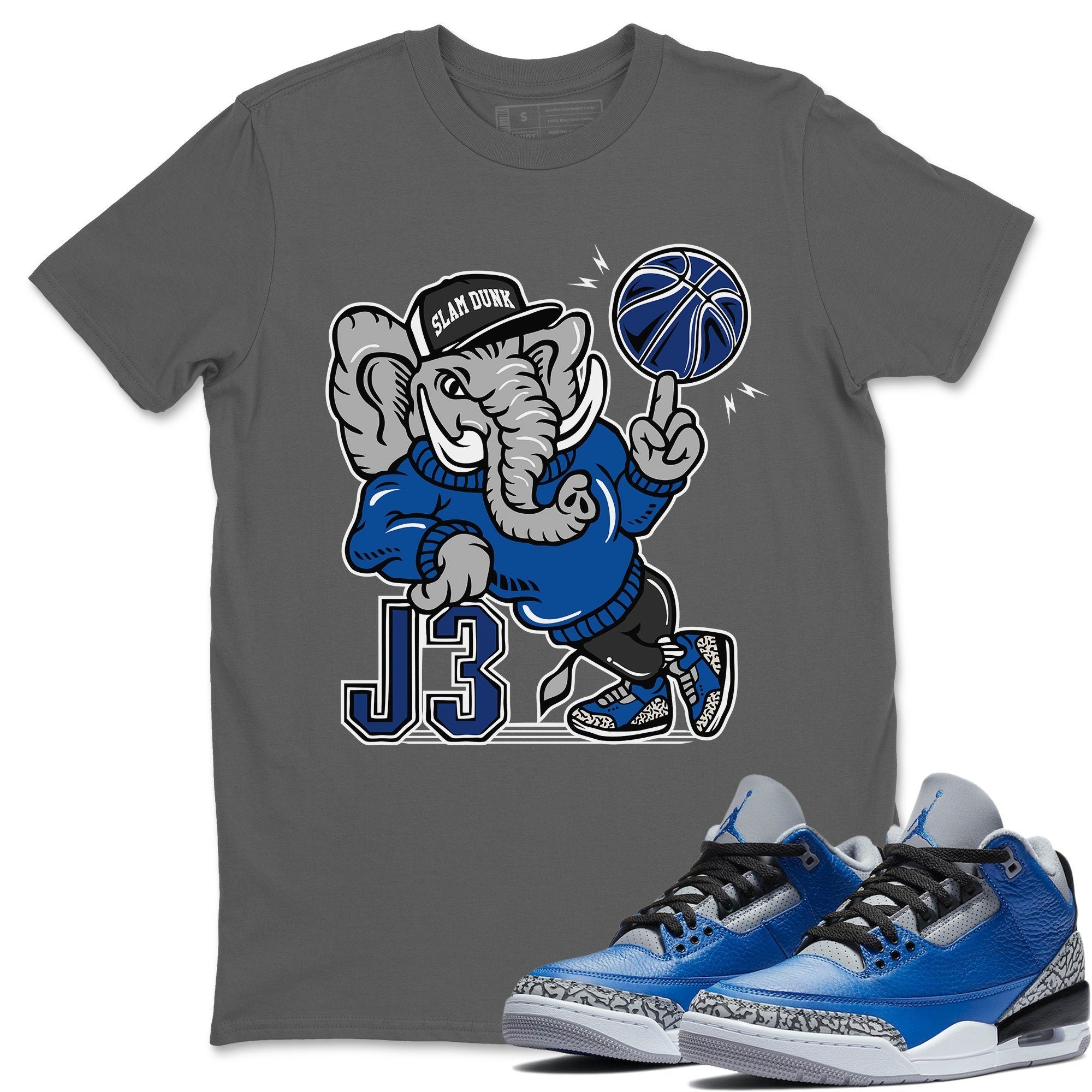 Elephant Unisex Tops - Air Jordan 3 Varsity Royal