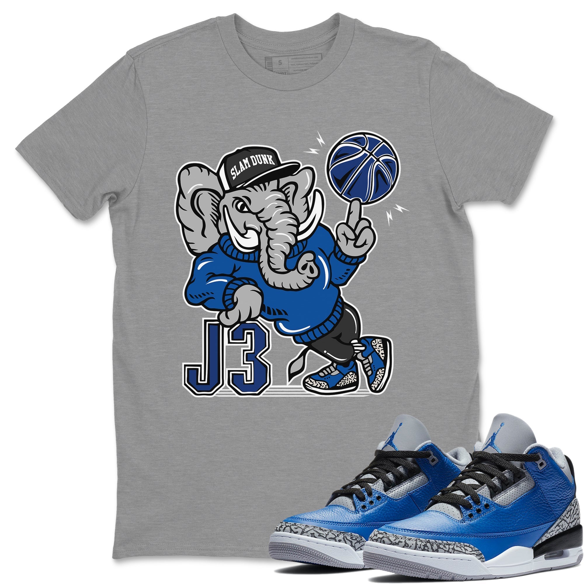 Elephant Unisex Tops - Air Jordan 3 Varsity Royal