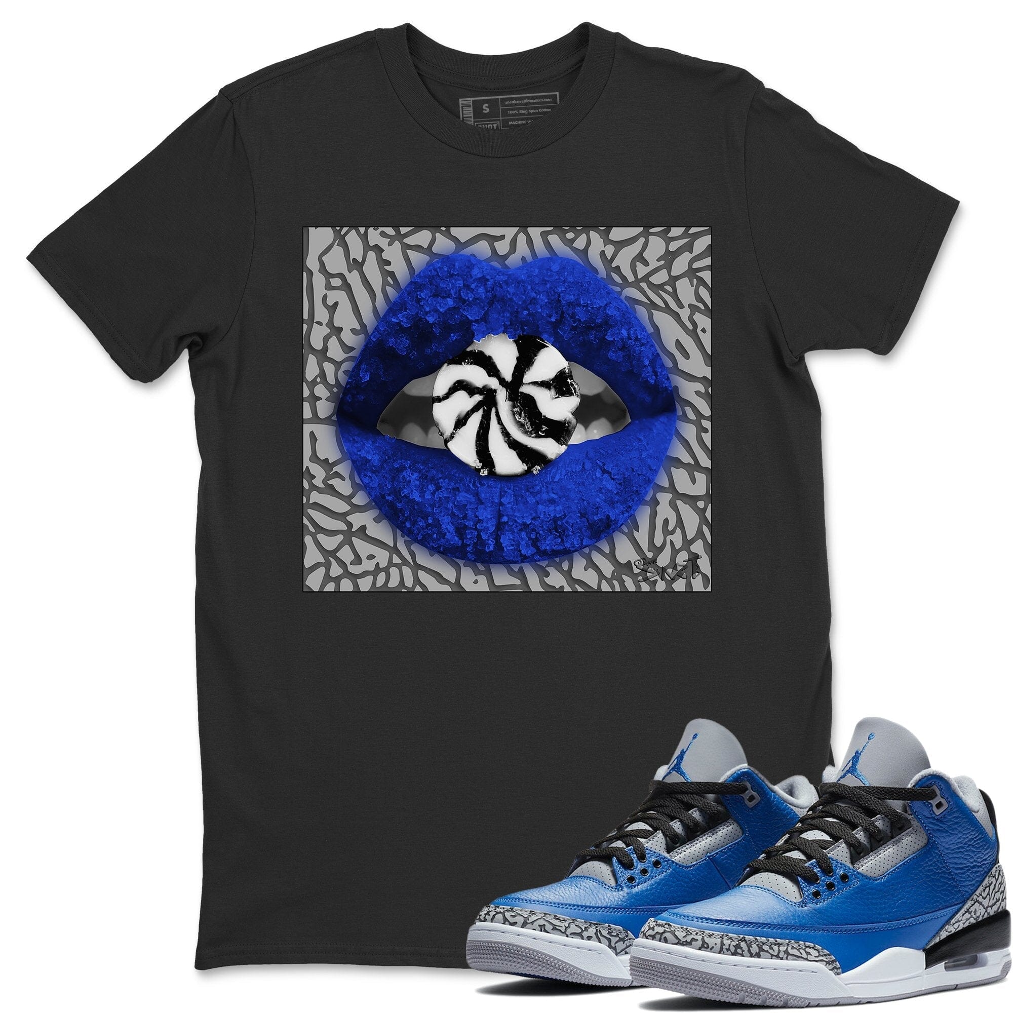 Lips Candy Unisex Tops - Air Jordan 3 Varsity Royal