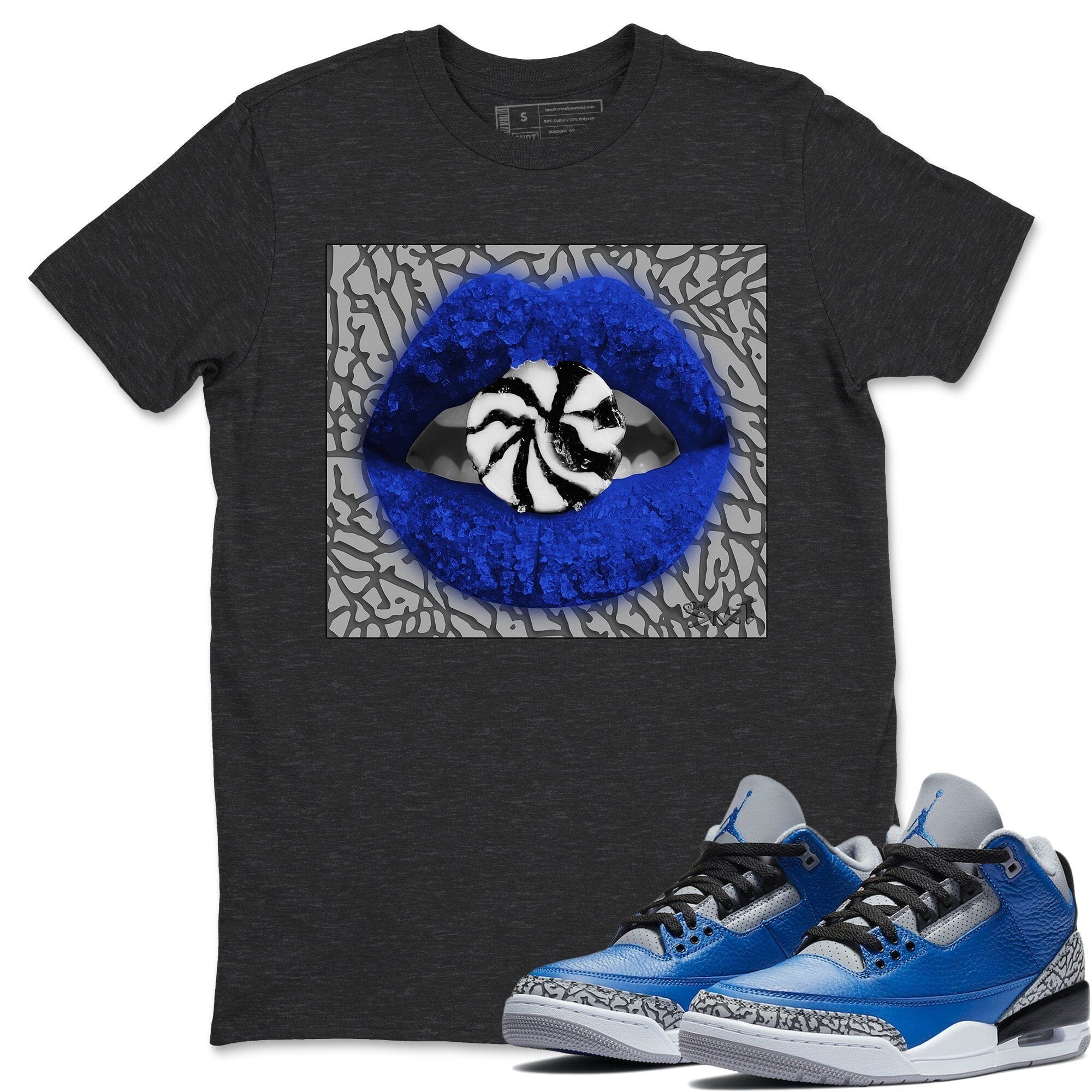 Lips Candy Unisex Tops - Air Jordan 3 Varsity Royal