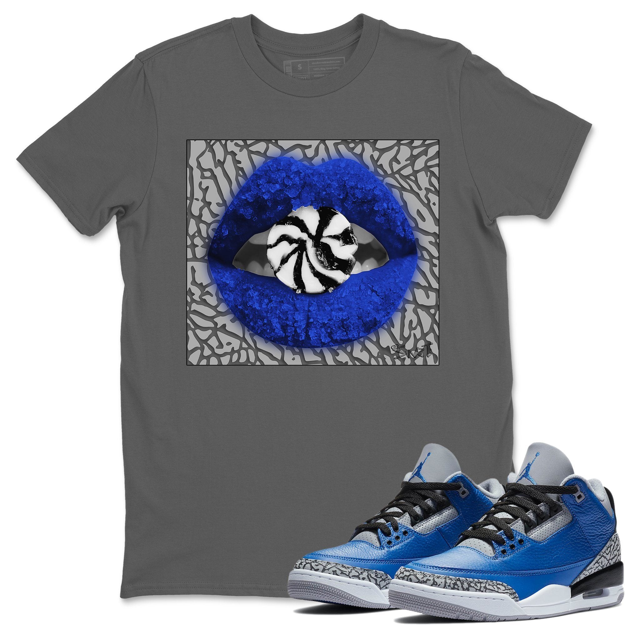 Lips Candy Unisex Tops - Air Jordan 3 Varsity Royal