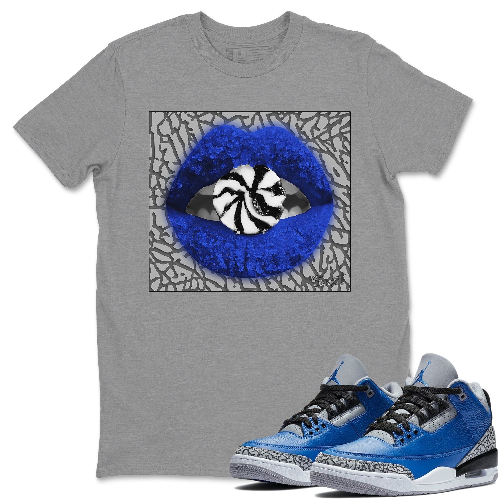 Lips Candy Unisex Tops - Air Jordan 3 Varsity Royal