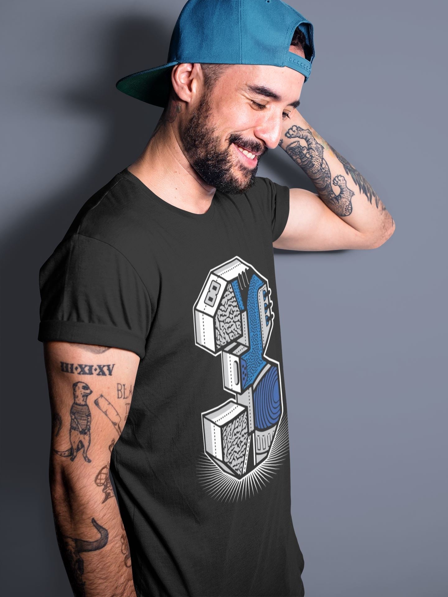 Three Statue Unisex Tops - Air Jordan 3 Varsity Royal