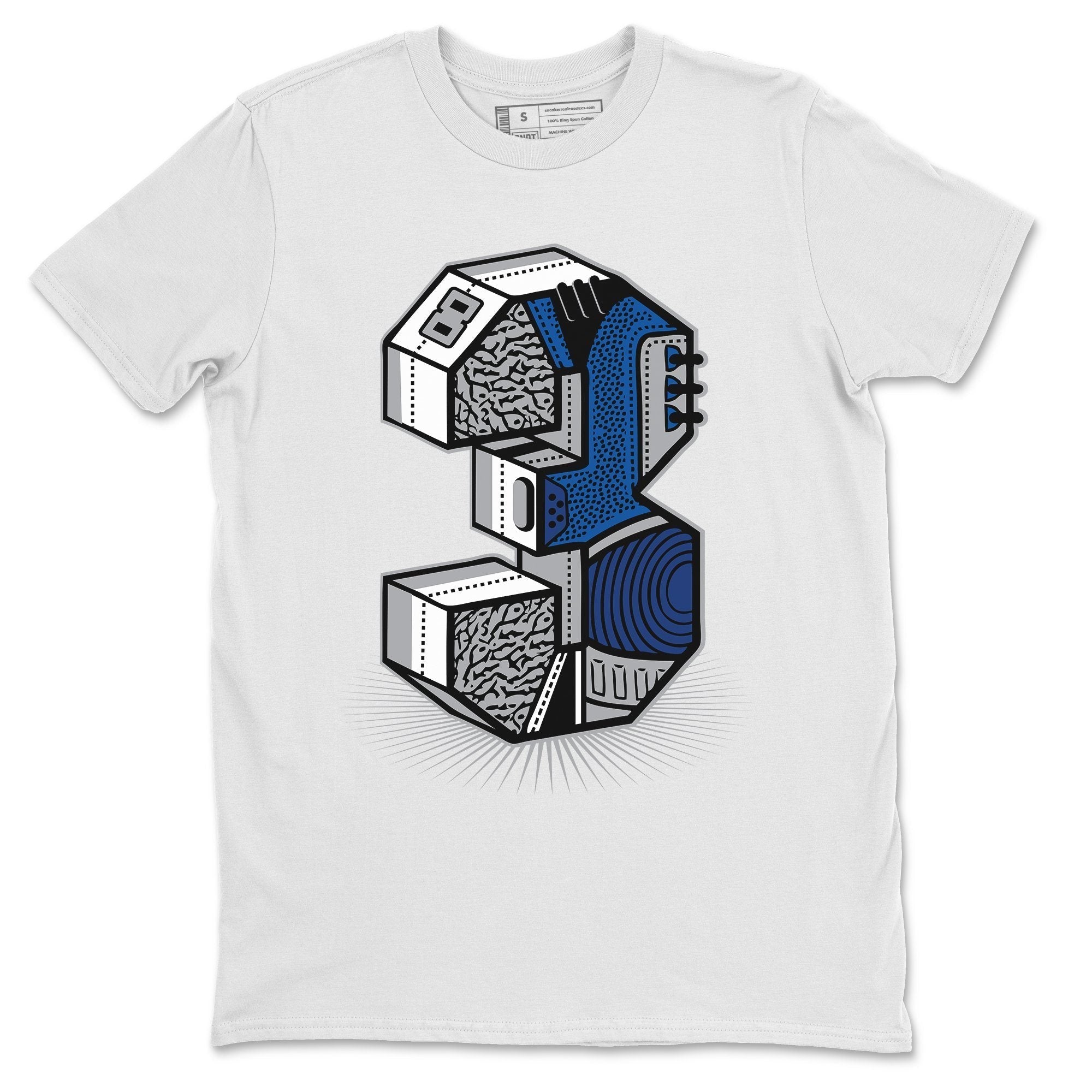 Three Statue Unisex Tops - Air Jordan 3 Varsity Royal