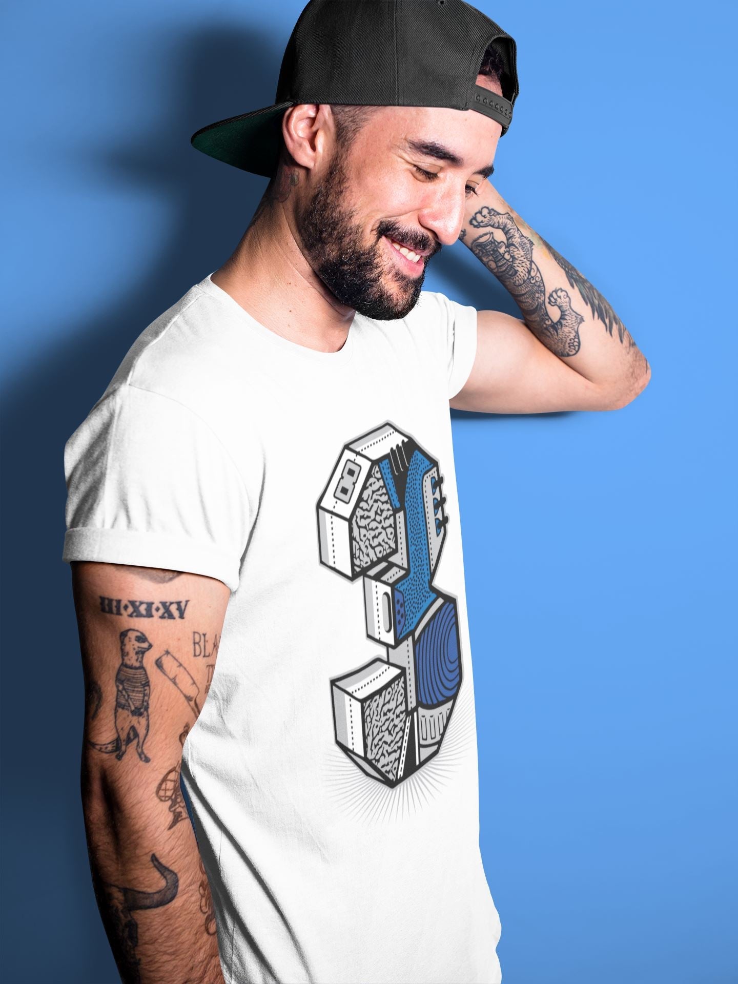 Three Statue Unisex Tops - Air Jordan 3 Varsity Royal