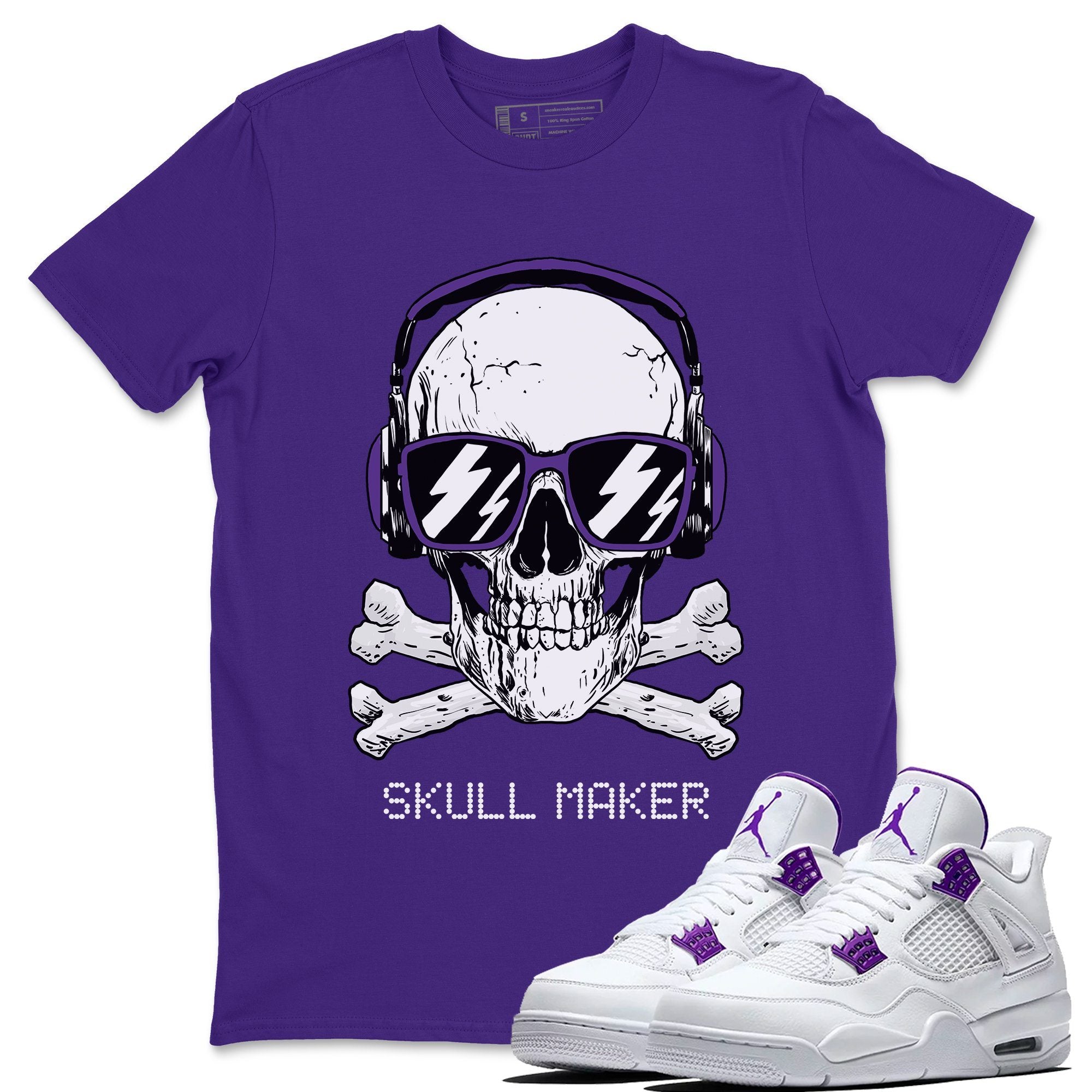 Skull Maker Unisex Tops - Air Jordan 4 Court Purple