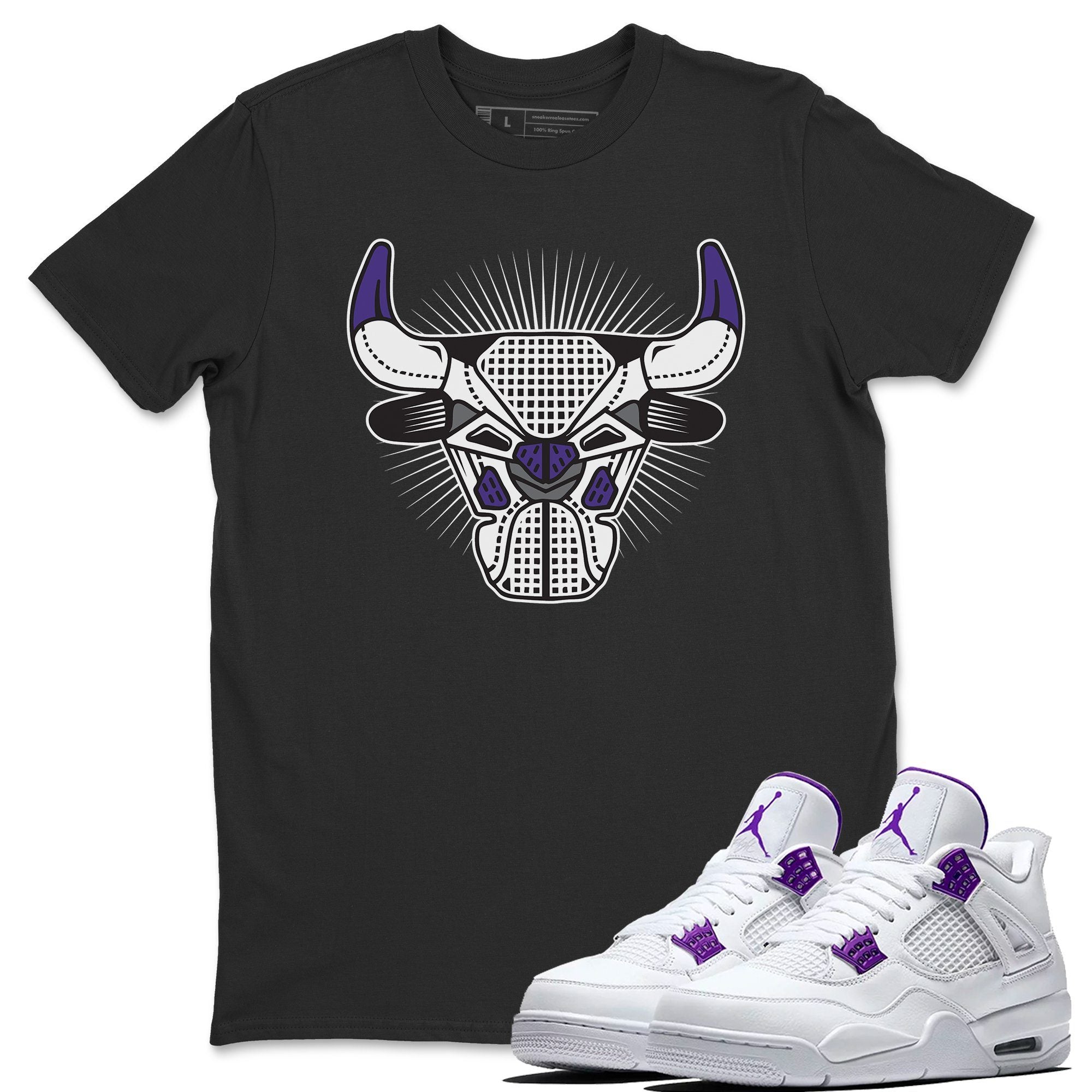Bull Head Unisex Tops - Air Jordan 4 Court Purple