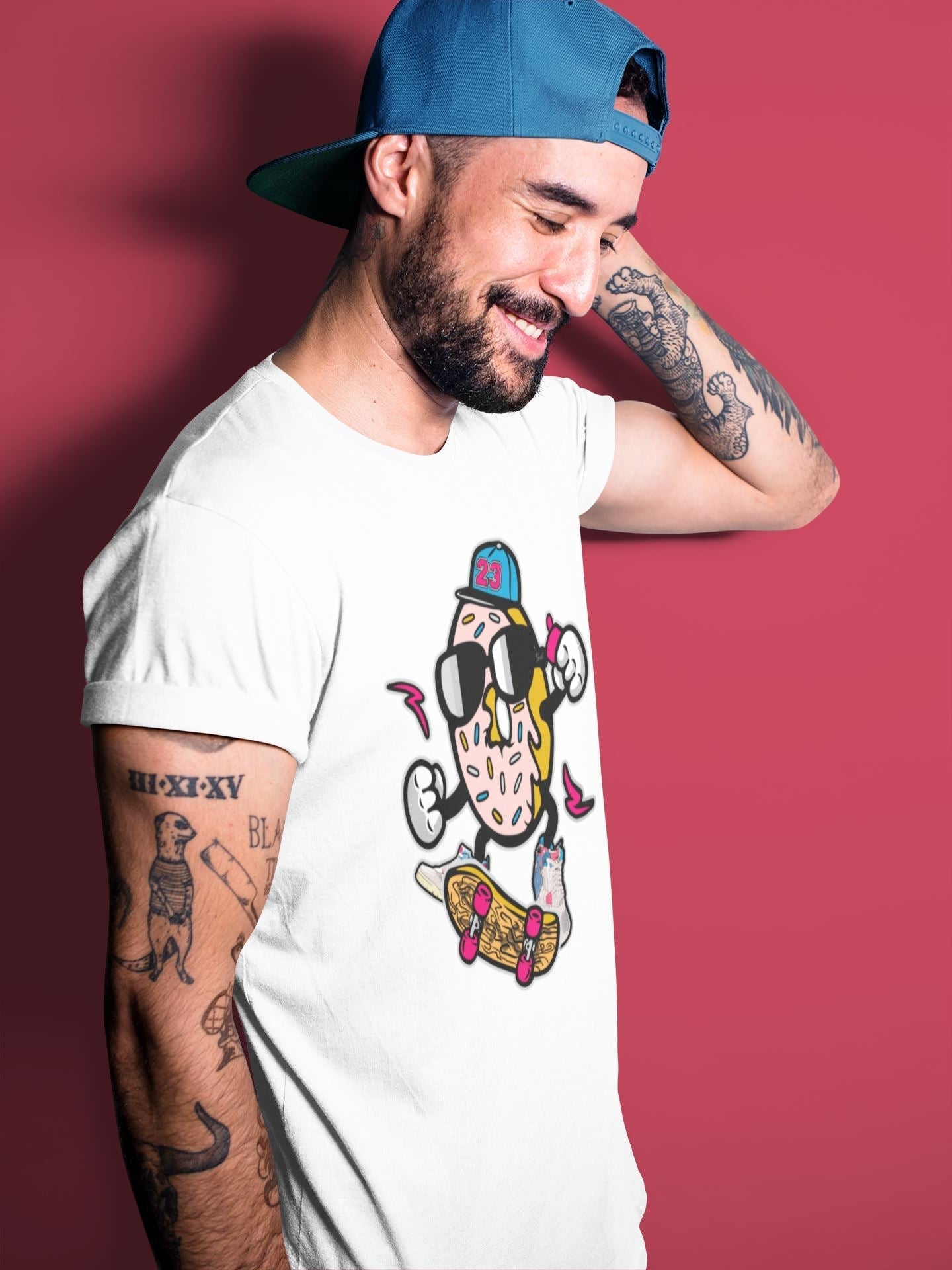Donut Skater Unisex Tops - Air Jordan 4 Union Guava Ice