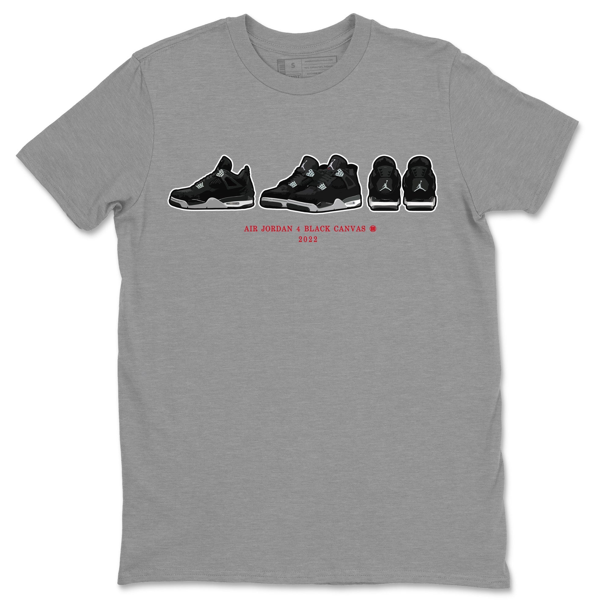 snkmatch Prelude Unisex Tops - Air Jordan 4 Black Canvas