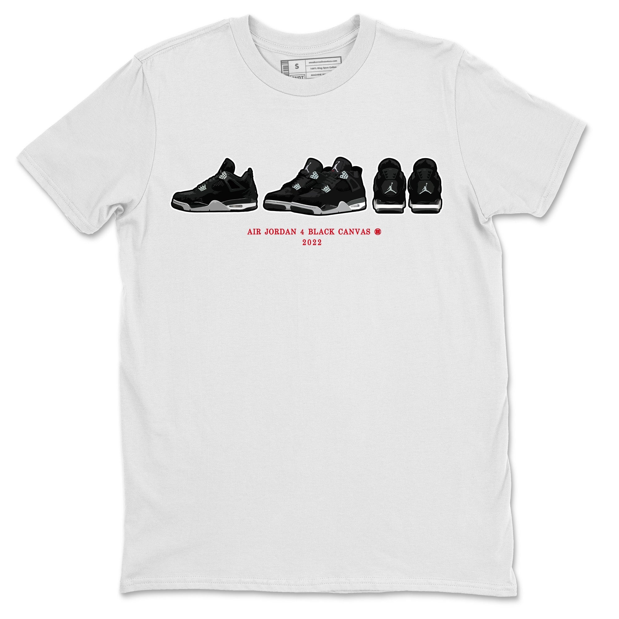 snkmatch Prelude Unisex Tops - Air Jordan 4 Black Canvas