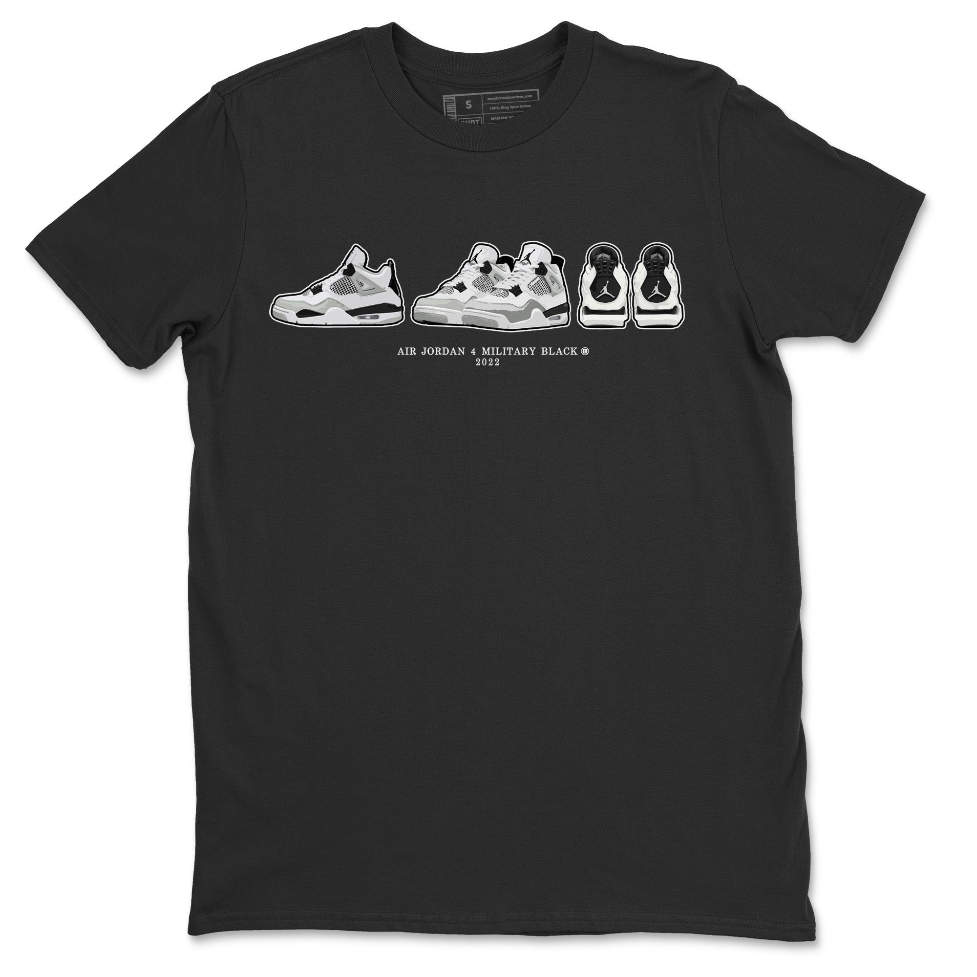 snkmatch Prelude Unisex Tops - Air Jordan 4 Military Black
