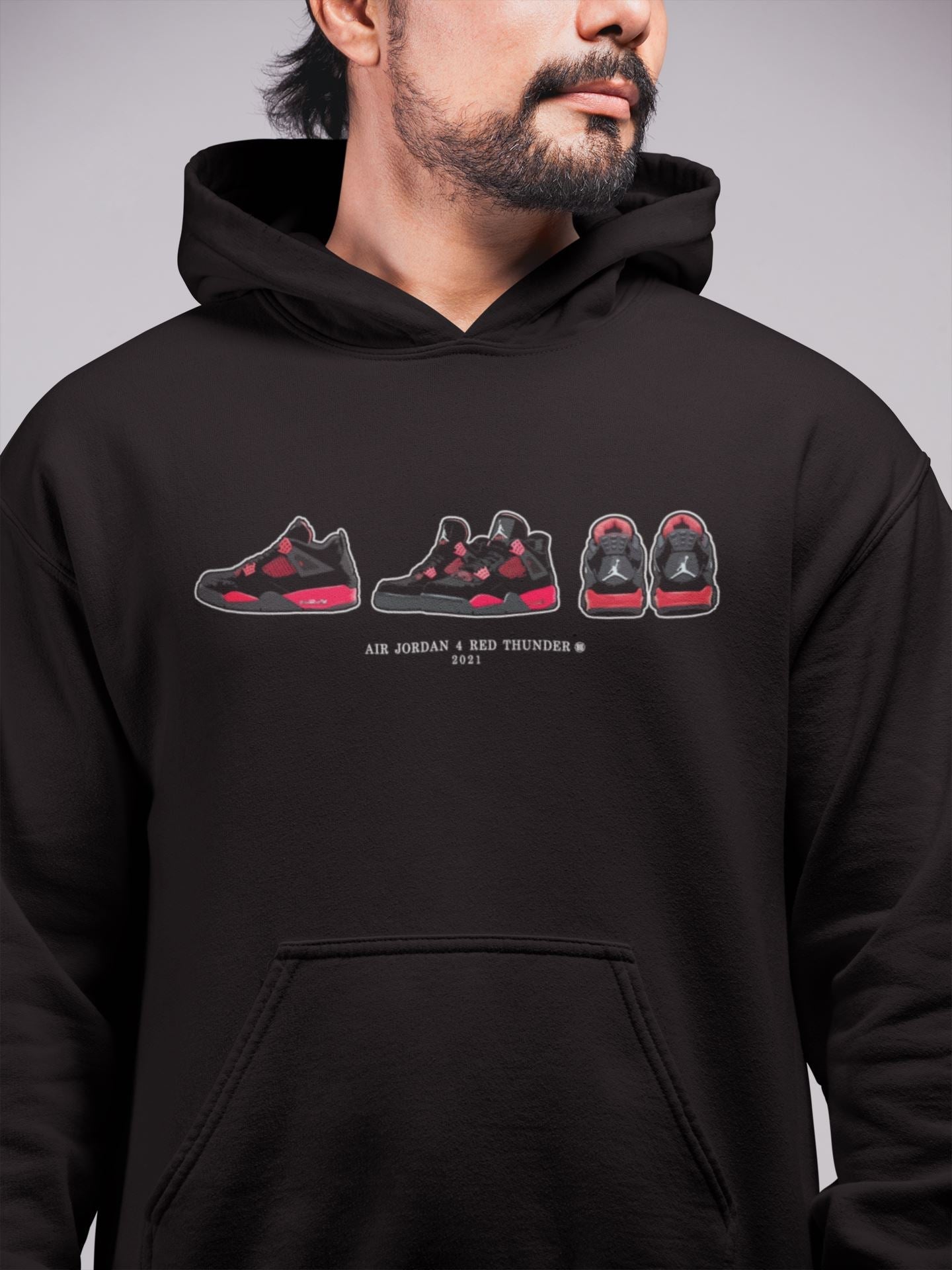 snkmatch Prelude Unisex Tops - Air Jordan 4 Red Thunder