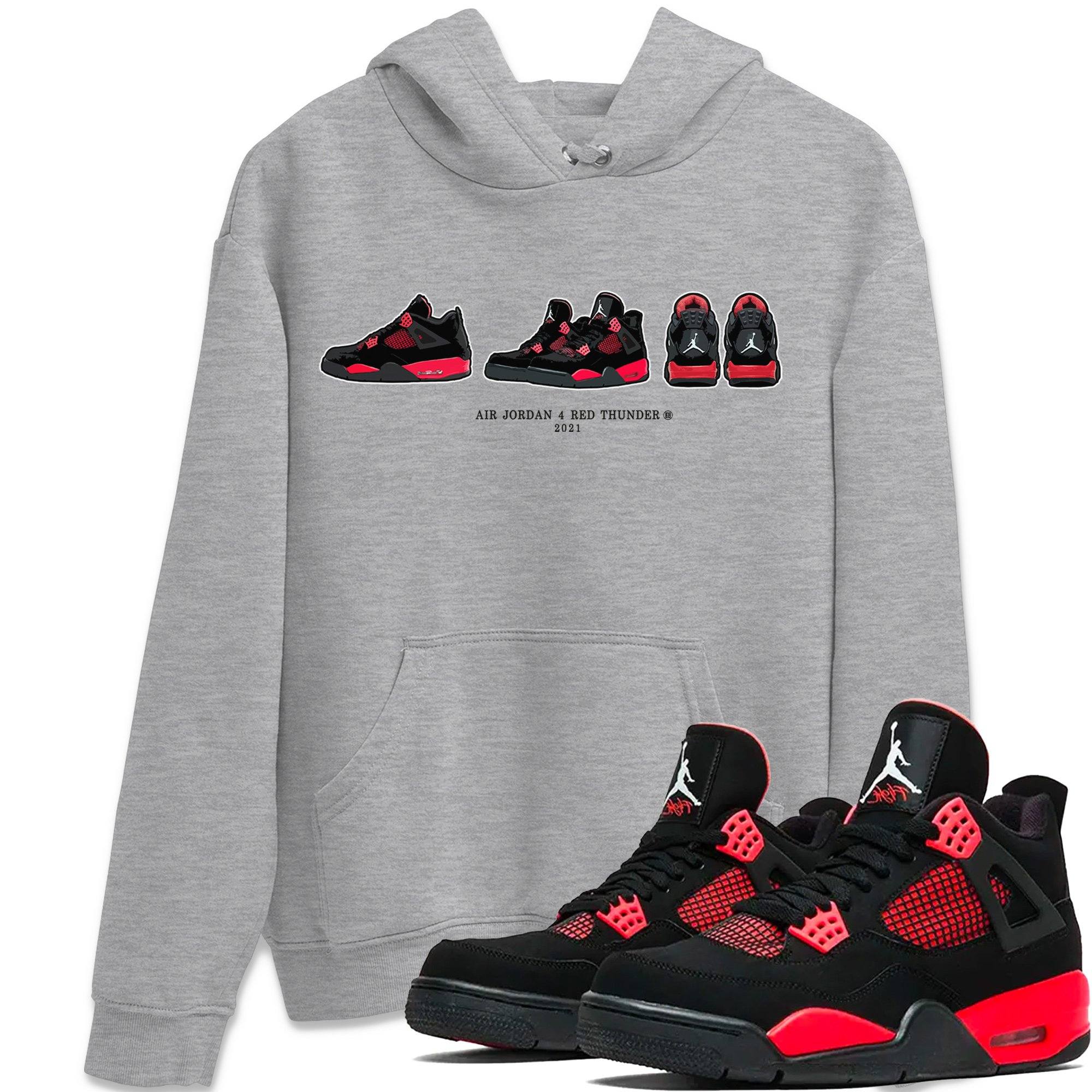 snkmatch Prelude Unisex Tops - Air Jordan 4 Red Thunder