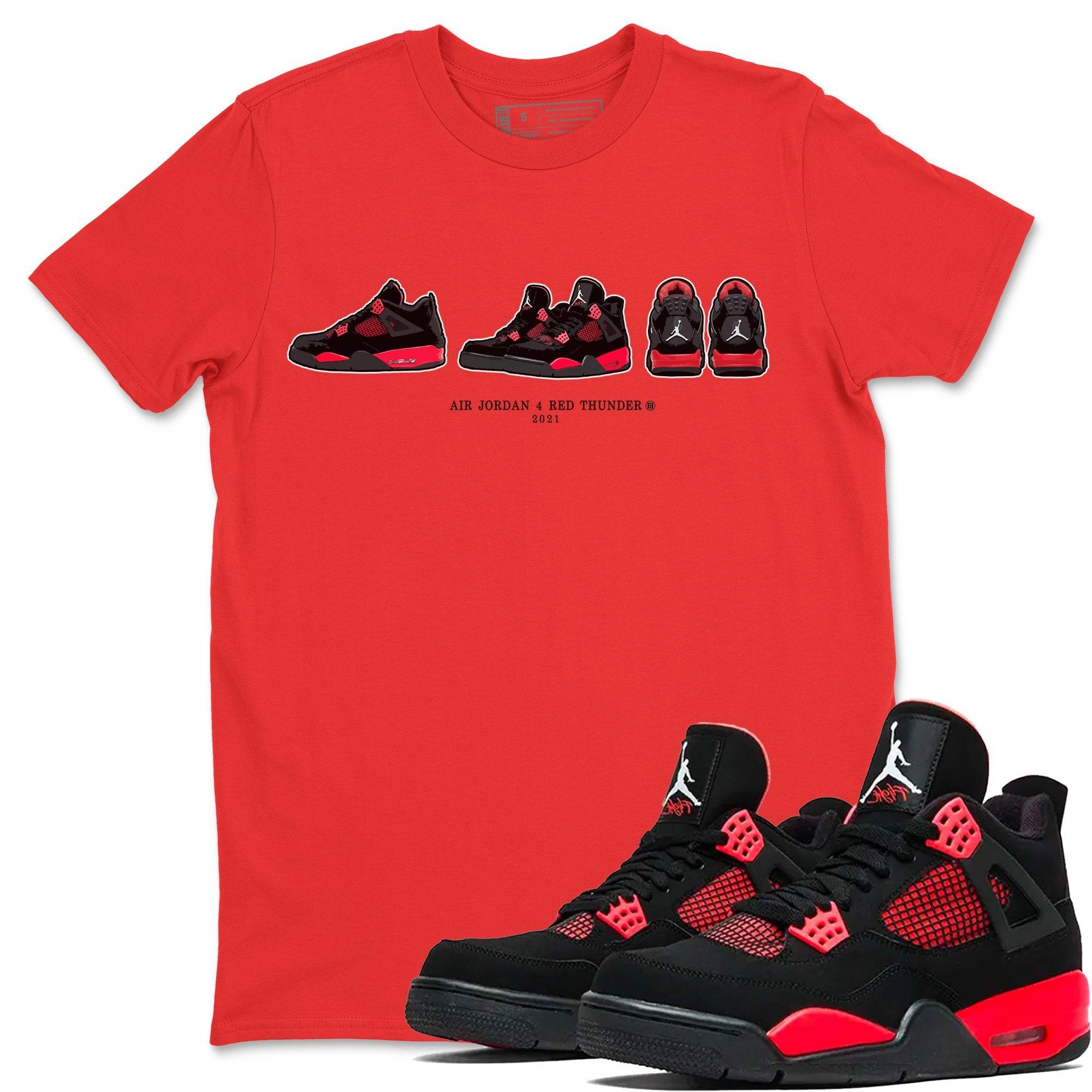snkmatch Prelude Unisex Tops - Air Jordan 4 Red Thunder